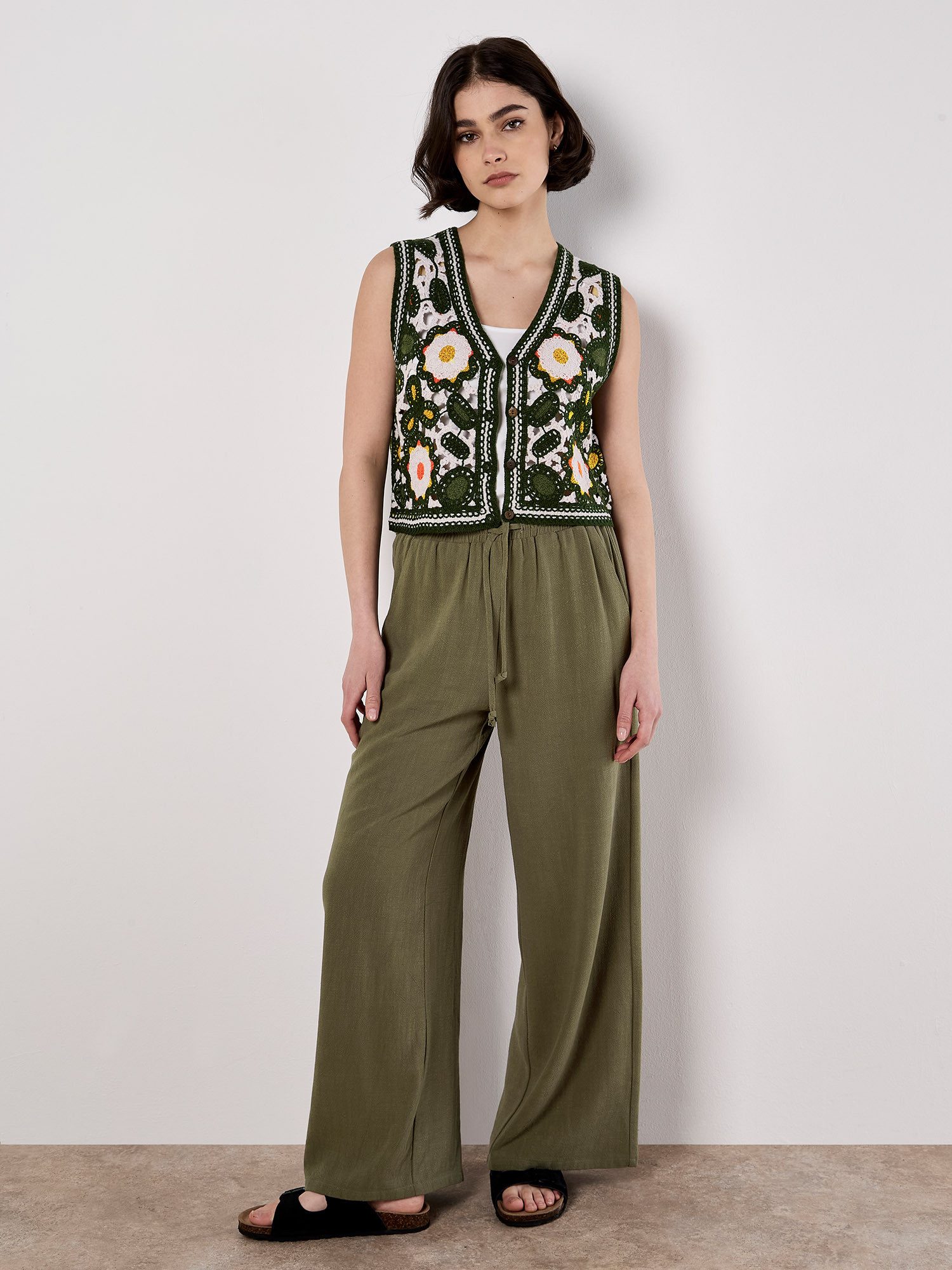 Apricot Palazzohose Relaxhose mit Tunnelzugband günstig online kaufen