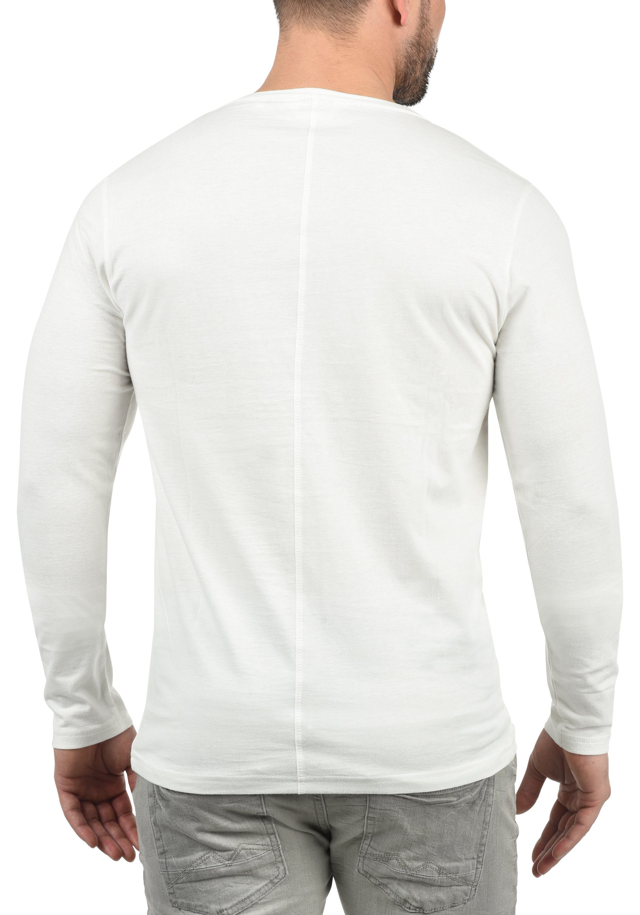 Off Look Langarmshirt !Solid im SDDoriano Longsleeve White (0104) Double-Layer