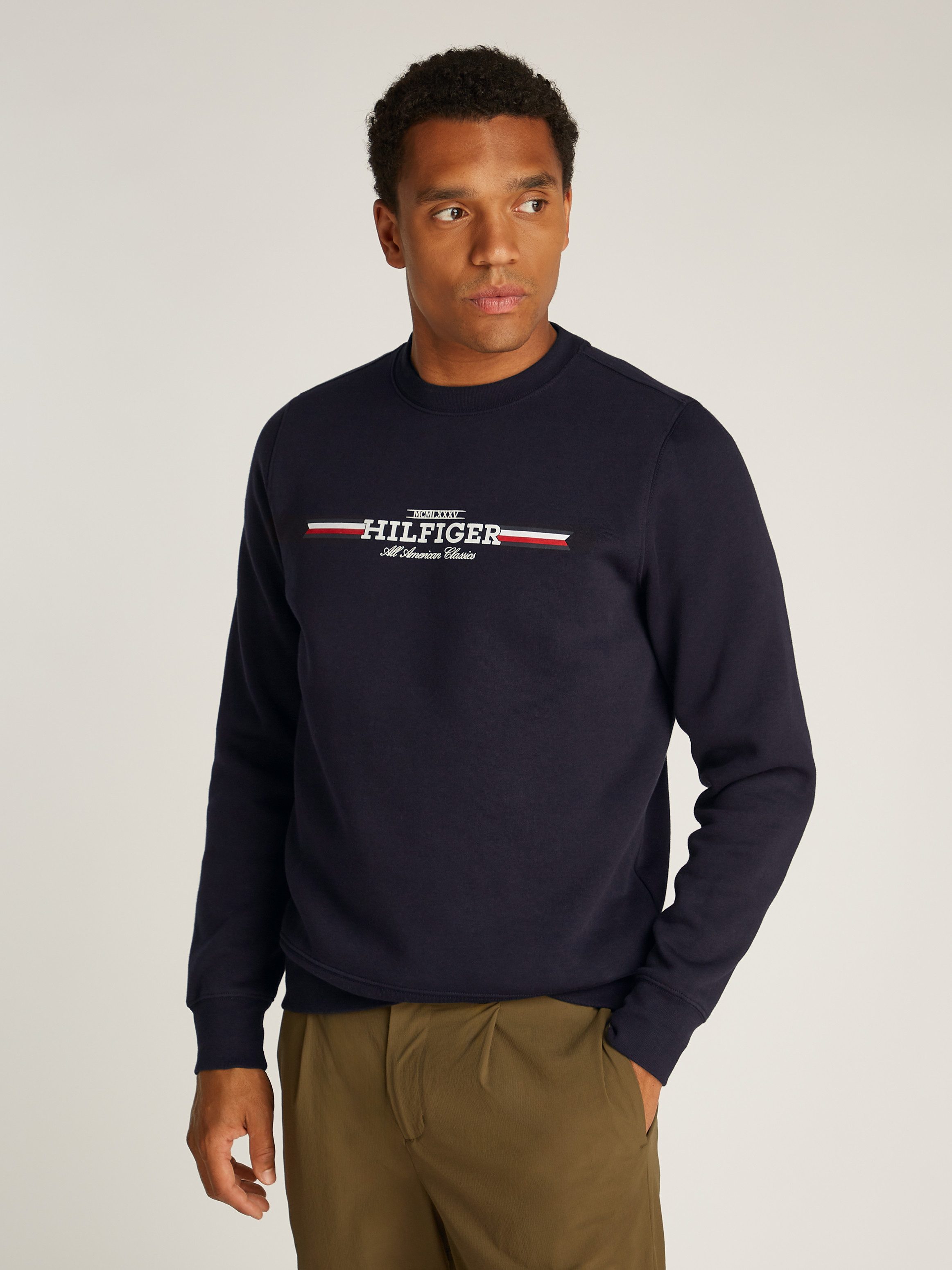 Tommy Hilfiger Sweatshirt HILFIGER STRIPE SWEATSHIRT günstig online kaufen