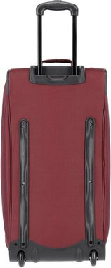 travelite Reisetasche Basics Fresh, 71 cm, bordeaux, Duffle Bag Reisegepäck Sporttasche Reisebag mit Trolleyfunktion