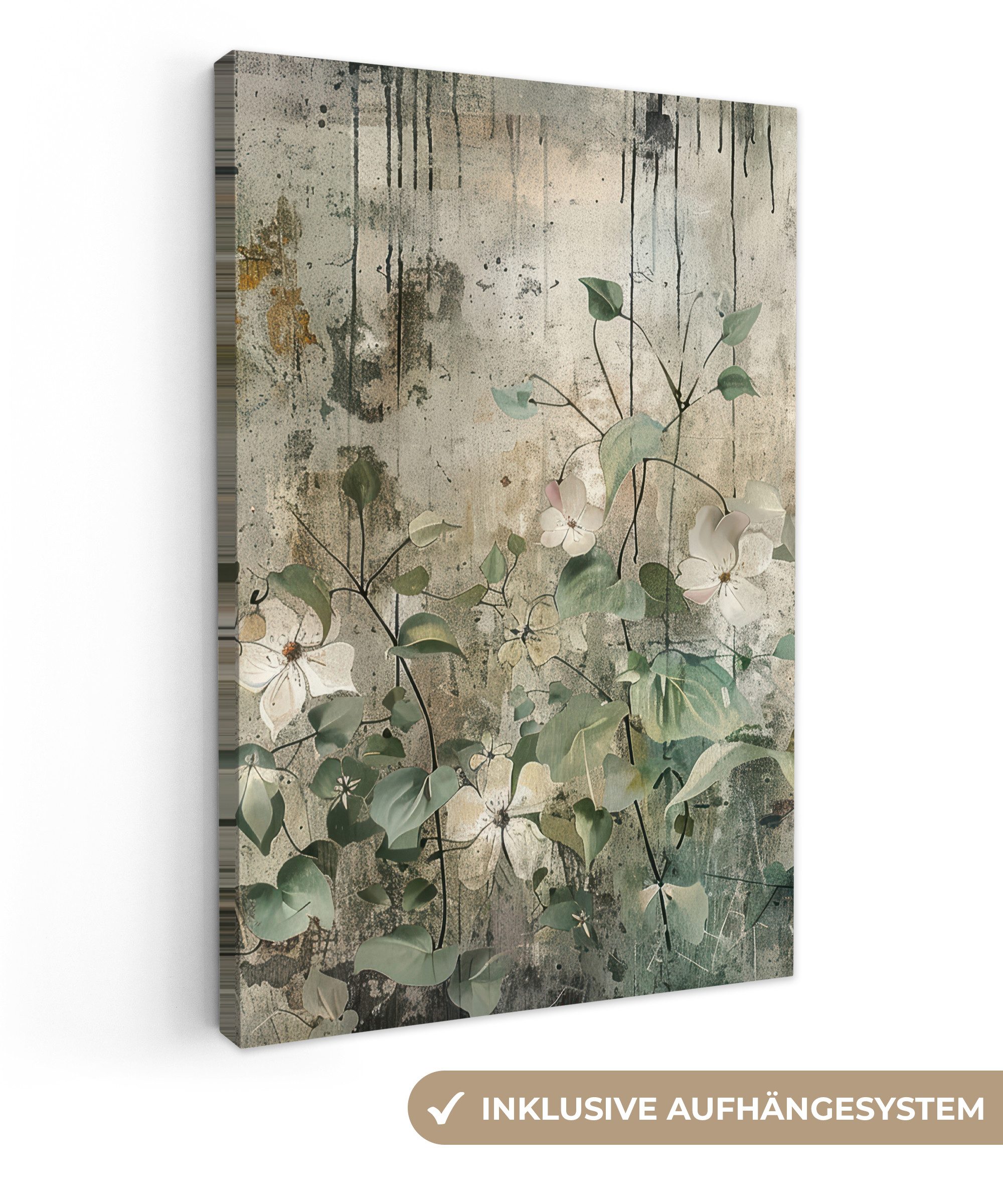 OneMillionCanvasses® Leinwandbild Blumen - Blätter - Abstrakt - Modern, Fot günstig online kaufen