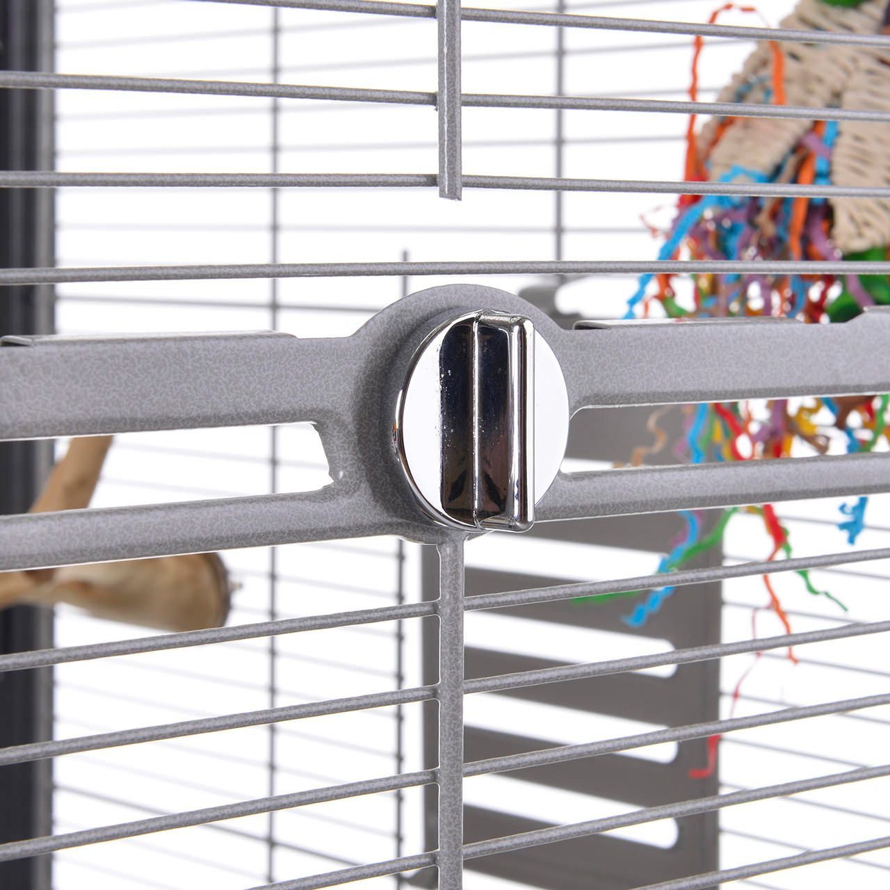 Montana Cages Vogelkäfig Casa 60 Vogelkäfig für kleine Vogelarten wie Sittiche und ähnliche, (BxTxH): ca. 60 x 60 x 155cm, Zink- und Schwermetall-frei, Ungiftig