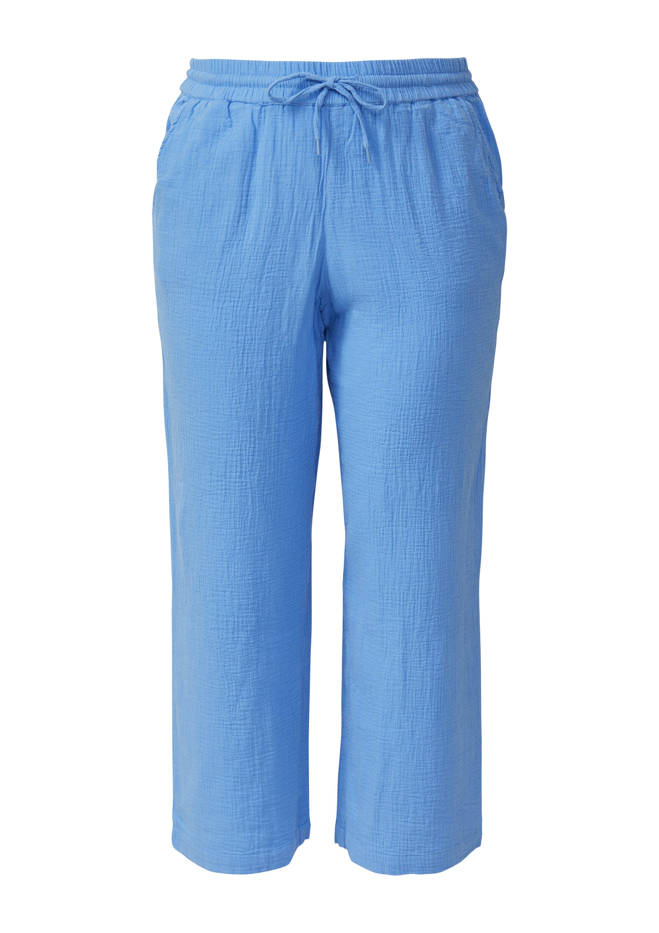 QS Chinos Hose Musselin Hose mit weitem Bein