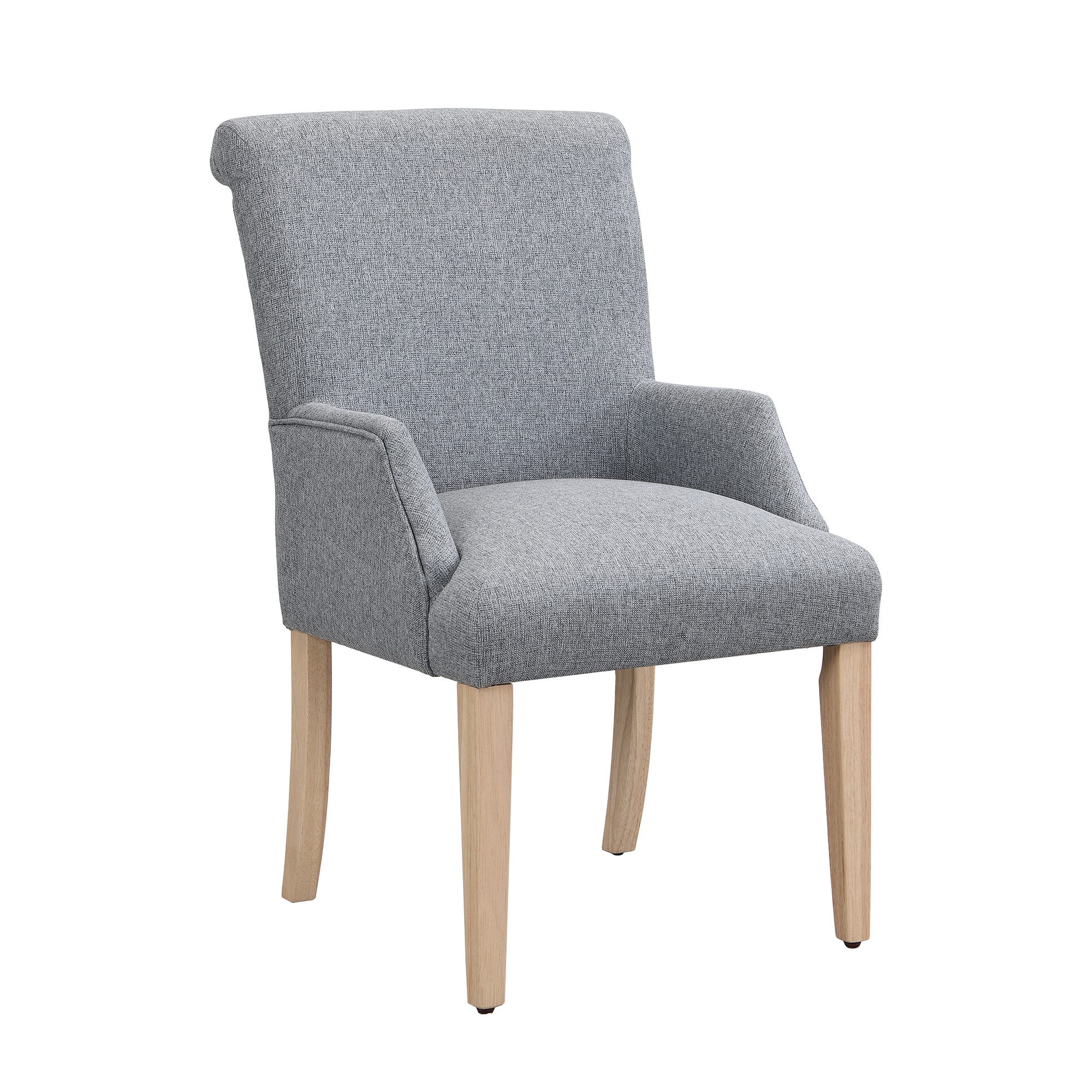 MODFU Esszimmerstuhl mit Beinen aus Massivholz (Polsterstuhl, Wohnzimmerstuhl, Küchenstuhl, 2 St), mit Armlehnen, dickem Kissen, verstellbaren Beinen