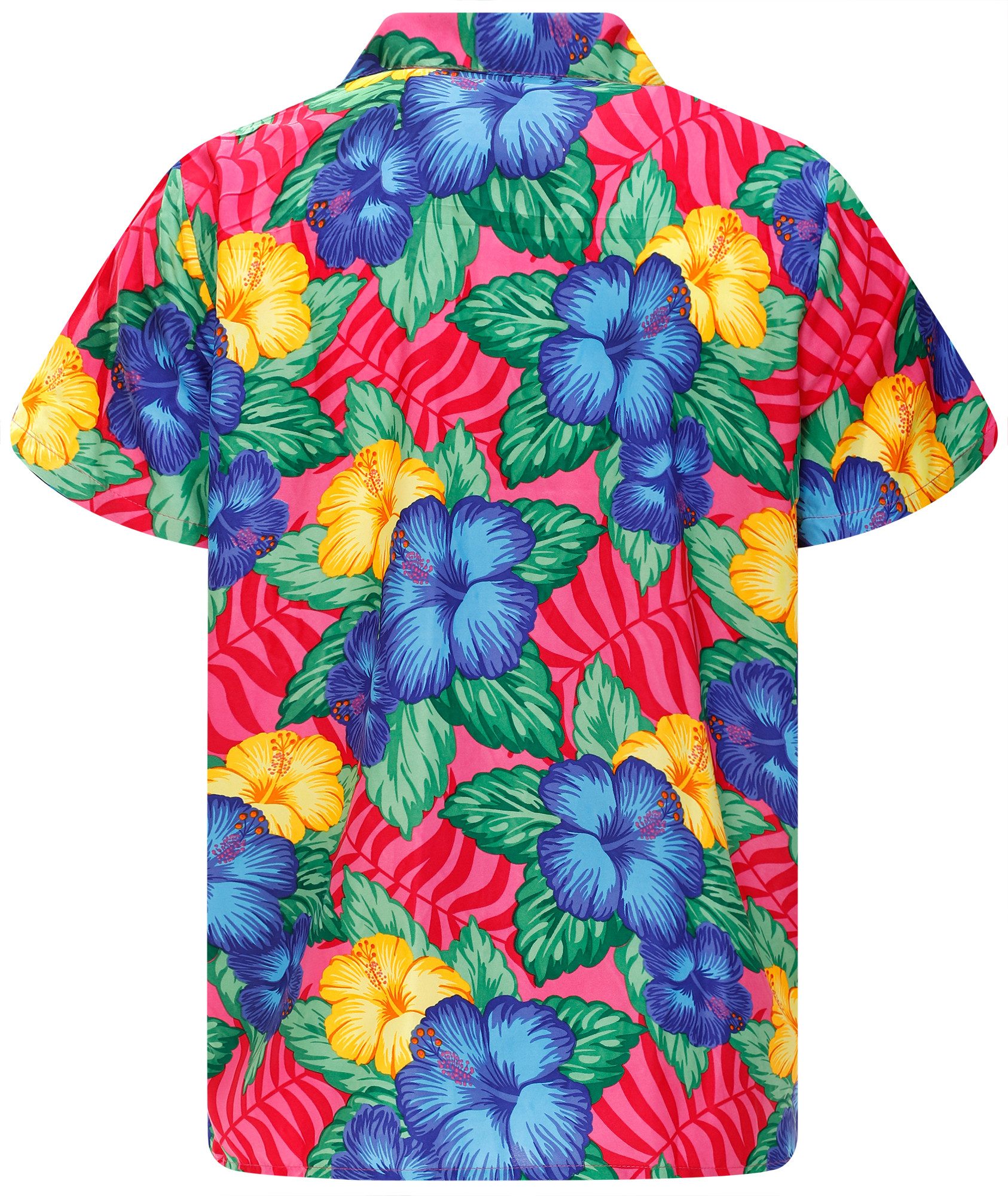 King Kameha Hawaiihemd Wild Flowers Funky Hawaii-Hemd Kurzarm Front-Tasche Stylish Unisex