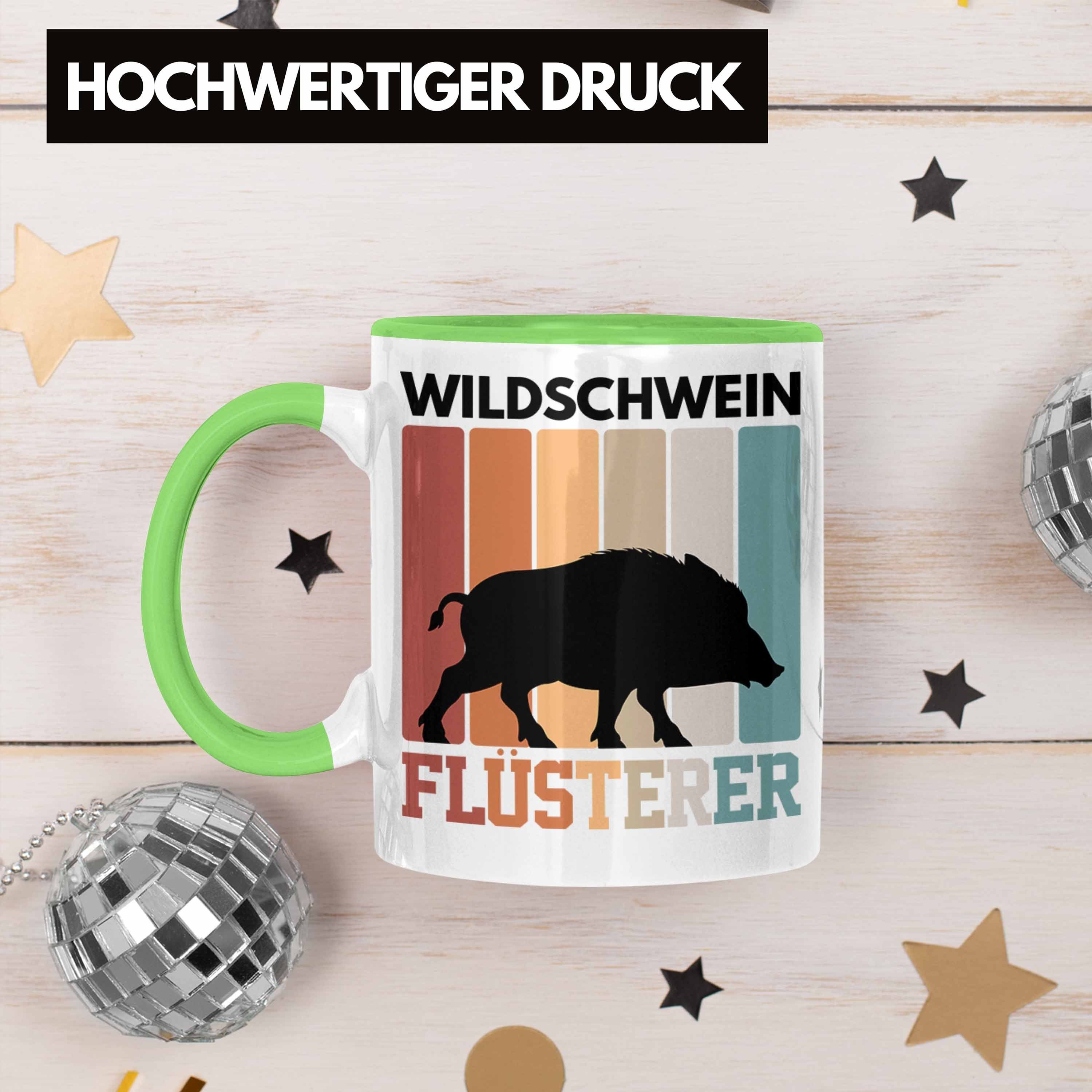 Tasse Geschenk Jäger Tasse - Gesche Wildschwein Flüsterer Trendation Grün Lustige Trendation