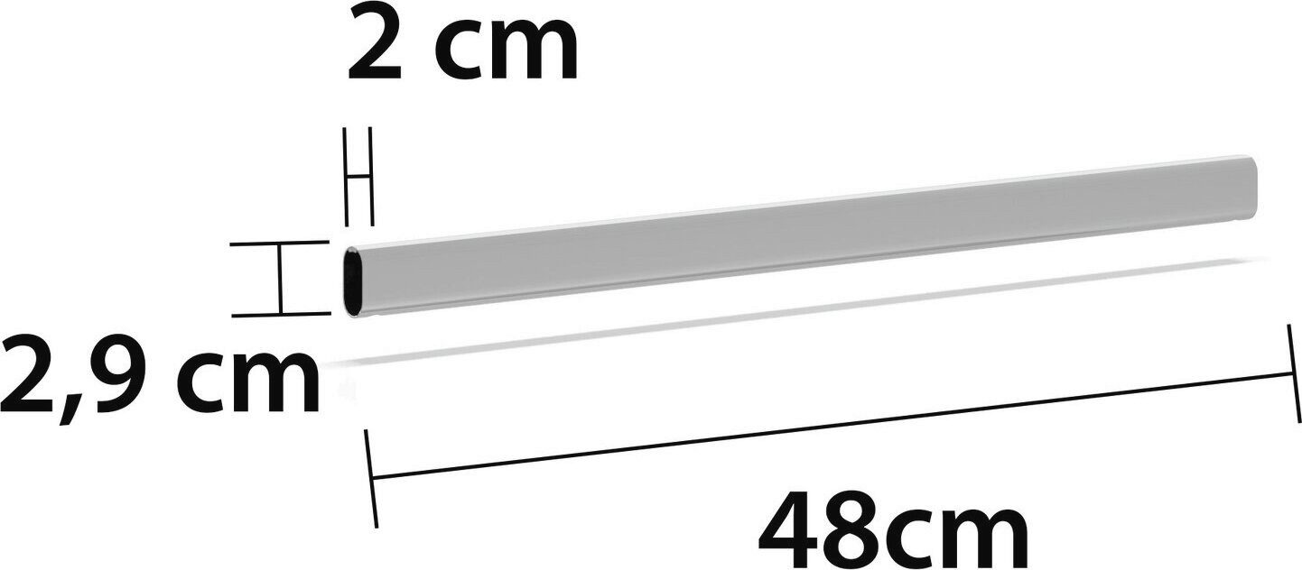 rauch Kleiderstange Zubehör Rauch-Schränke Garderobe Kleiderschrank Elementbreite 45-100 (inklusive Befestigungselemente), Breiten 43/48/65/78/88/98 cm, viel St – Bild 3 von 3