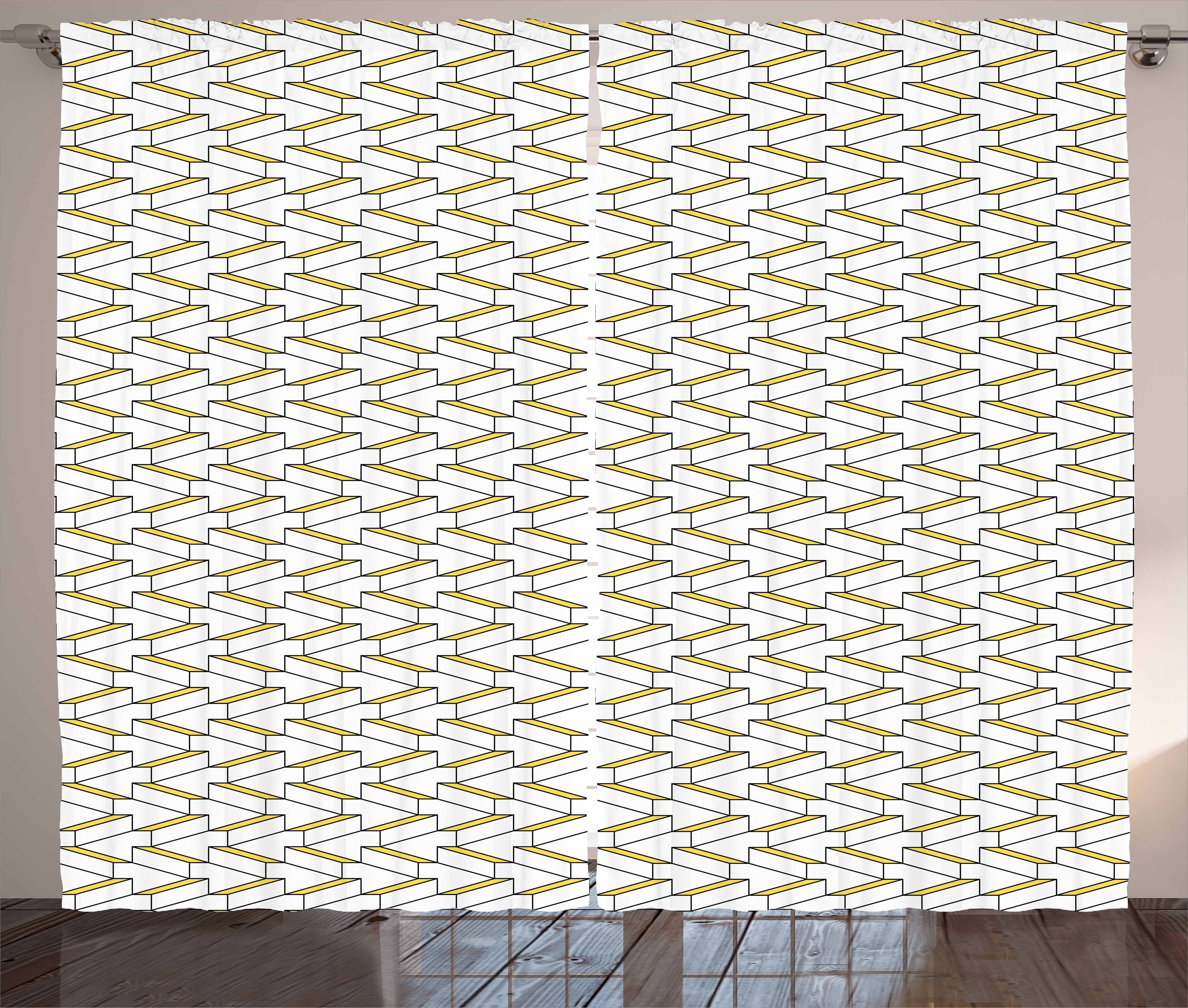Vorhang Entwurf mit Schlafzimmer Abakuhaus, und und Brick Gelb Weiß Haken, Gardine Kräuselband Schlaufen