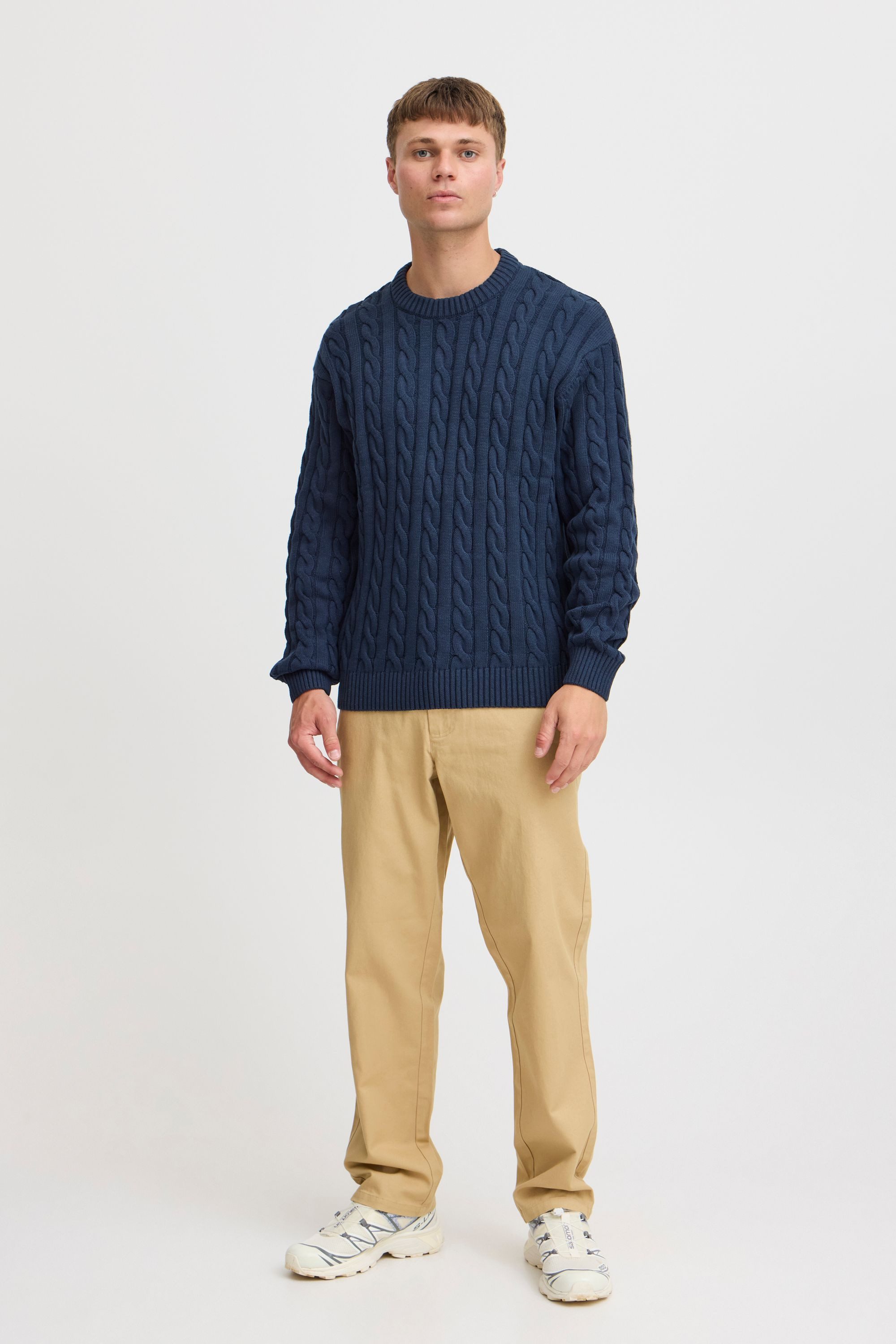 !Solid Strickpullover SDMalcolm Schöner Strickpullover mit Zopfmuster
