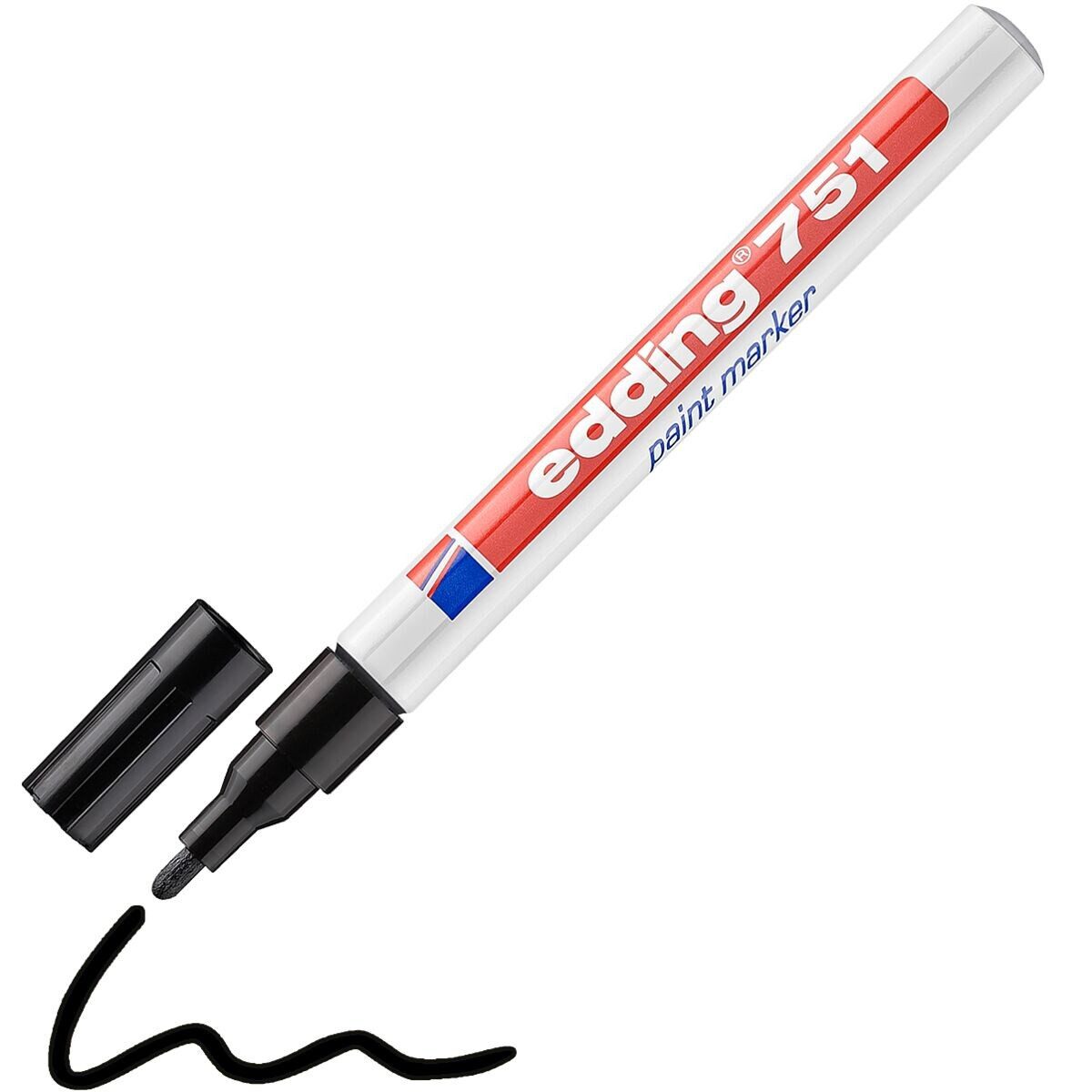 edding Lackmarker 751, (1-tlg), Strichstärke 1-2 mm, wasserfest, voll deckend