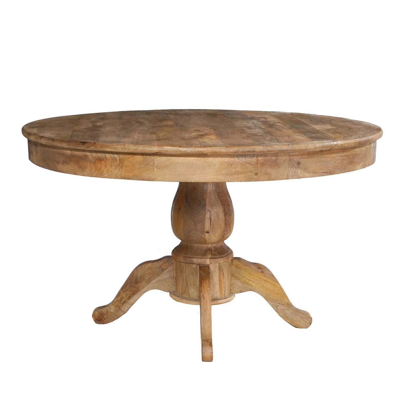 baario Esstisch Esstisch LA BEAUME 100cm, Landhausstil antikbraun rund mass günstig online kaufen