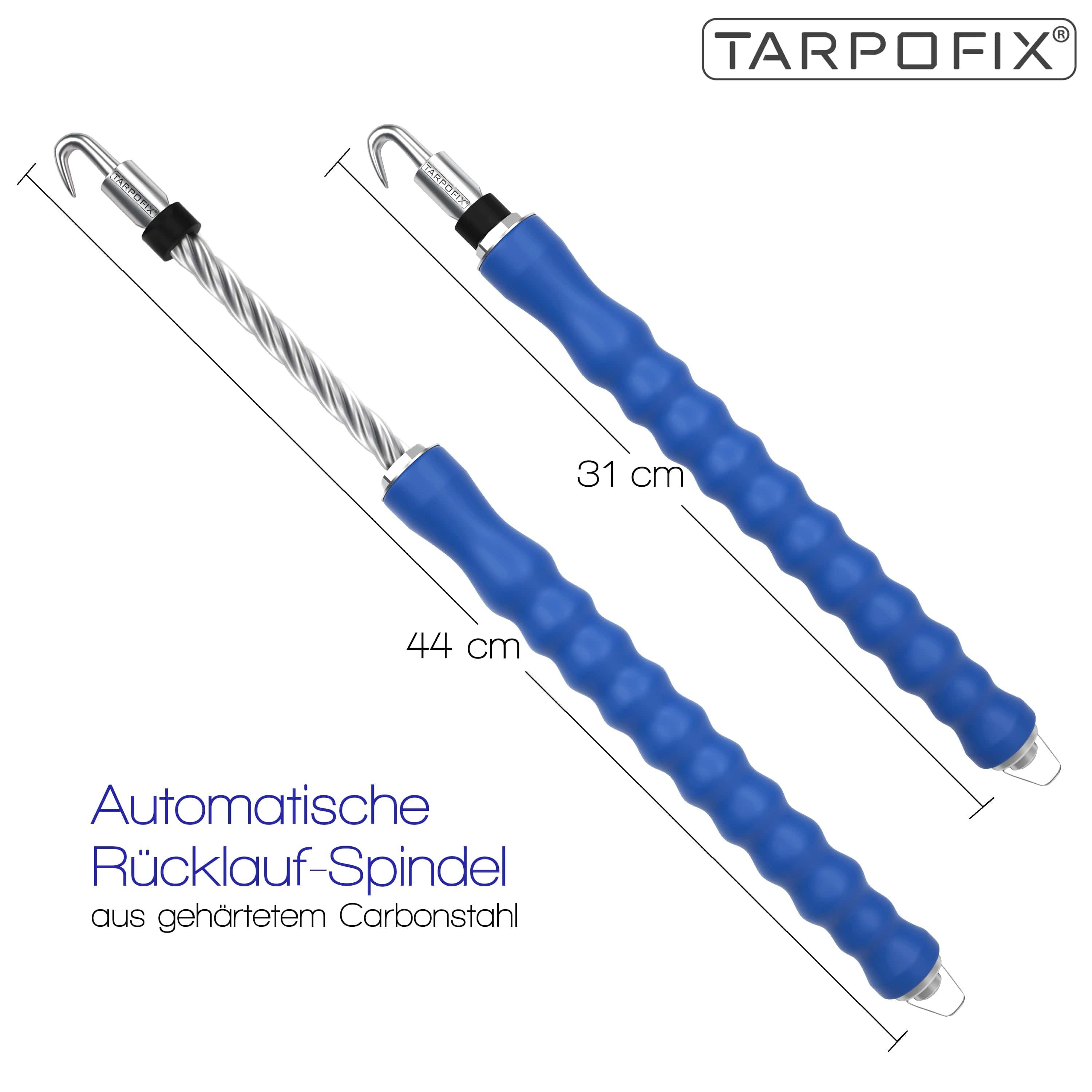 1-tlg., Draht Drahtbinder Drilldraht, Monierzange Tarpofix® Carbonstahl Drillapparat blau mit Driller Rödeldraht Rücklauf, mit Spindel für Rödelzange & aut. Bindedraht