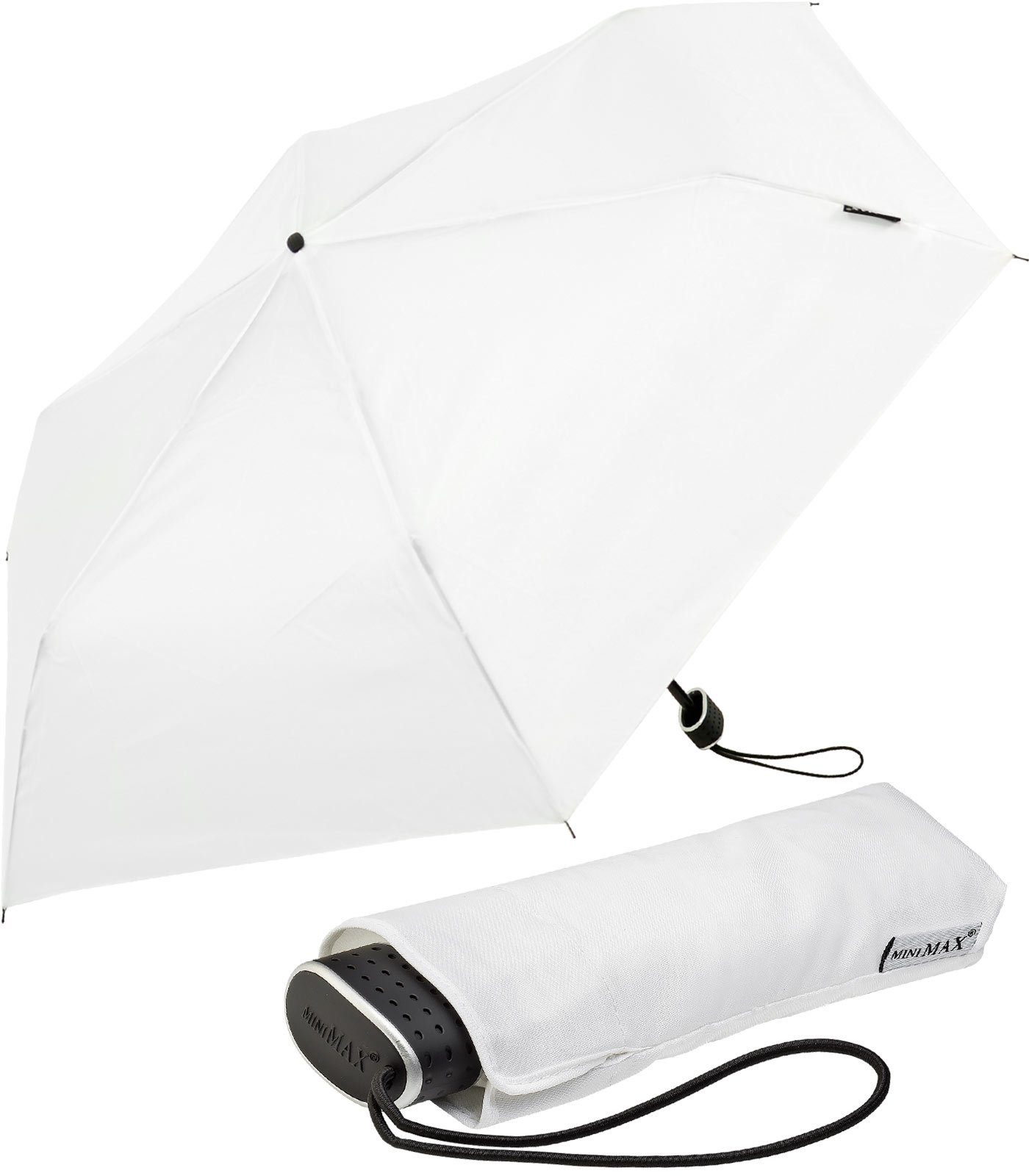 Impliva Taschenregenschirm miniMAX® Flat leichter flacher Schirm, perfekt für das Reisegepäck