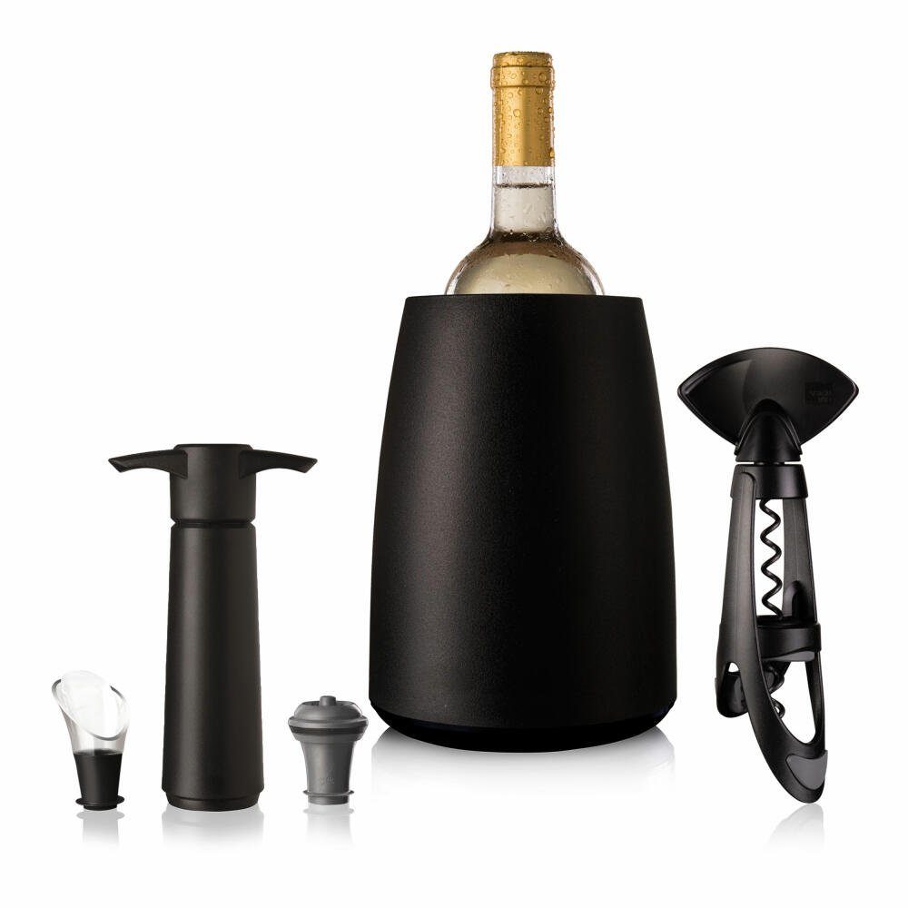 VACUVIN Weinkühler Geschenkset Elegant, mit Wein-Zubehör