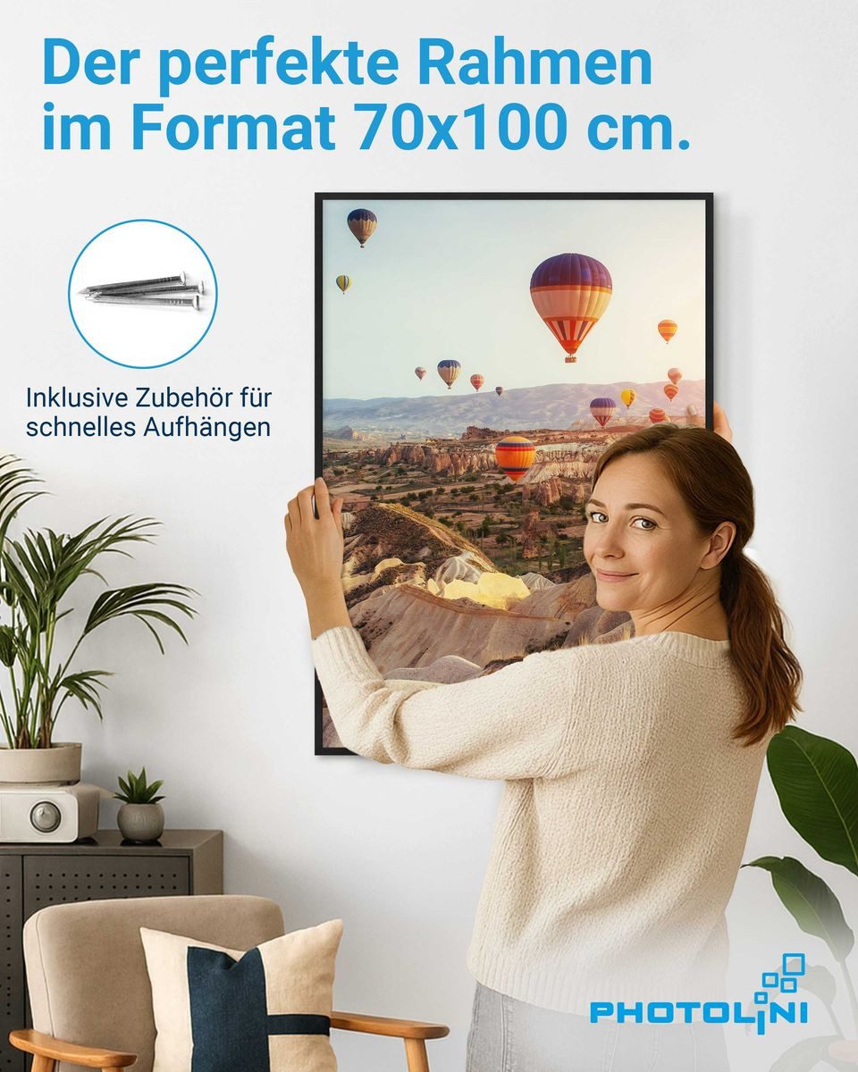 PHOTOLINI Bilderrahmen Bilderrahmen 70x100 Poster-Rahmen gross, zum Aufhäng günstig online kaufen