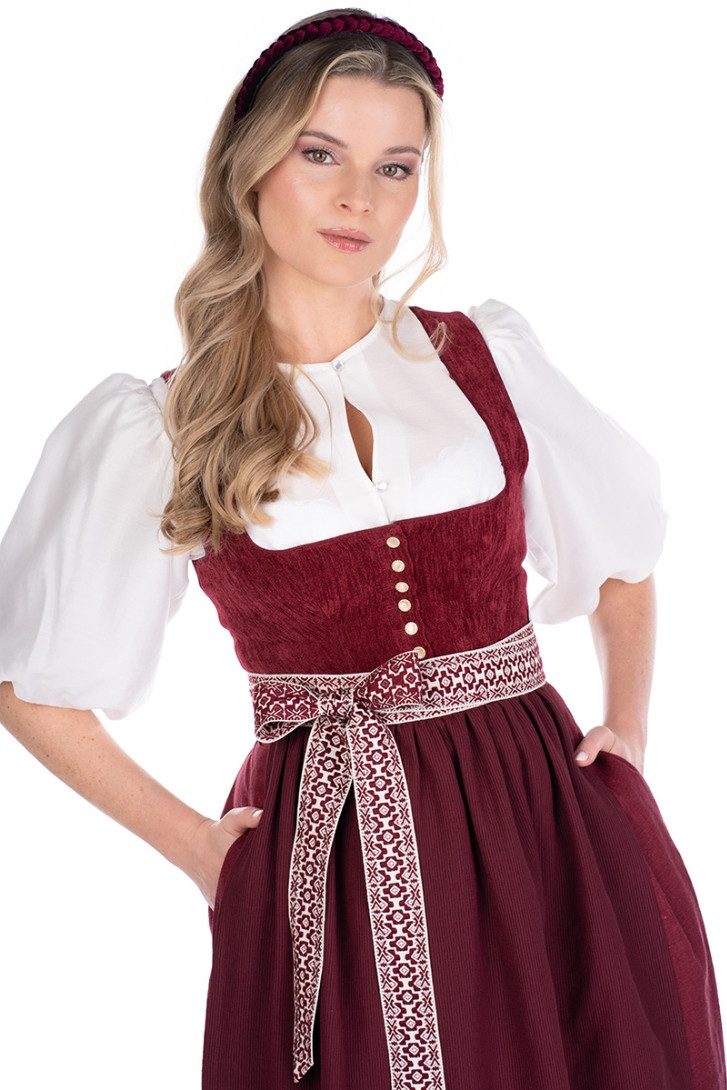 MarJo Dirndl Samt Dirndl 2tlg. - LEOPOLDSDORF - granatapfel