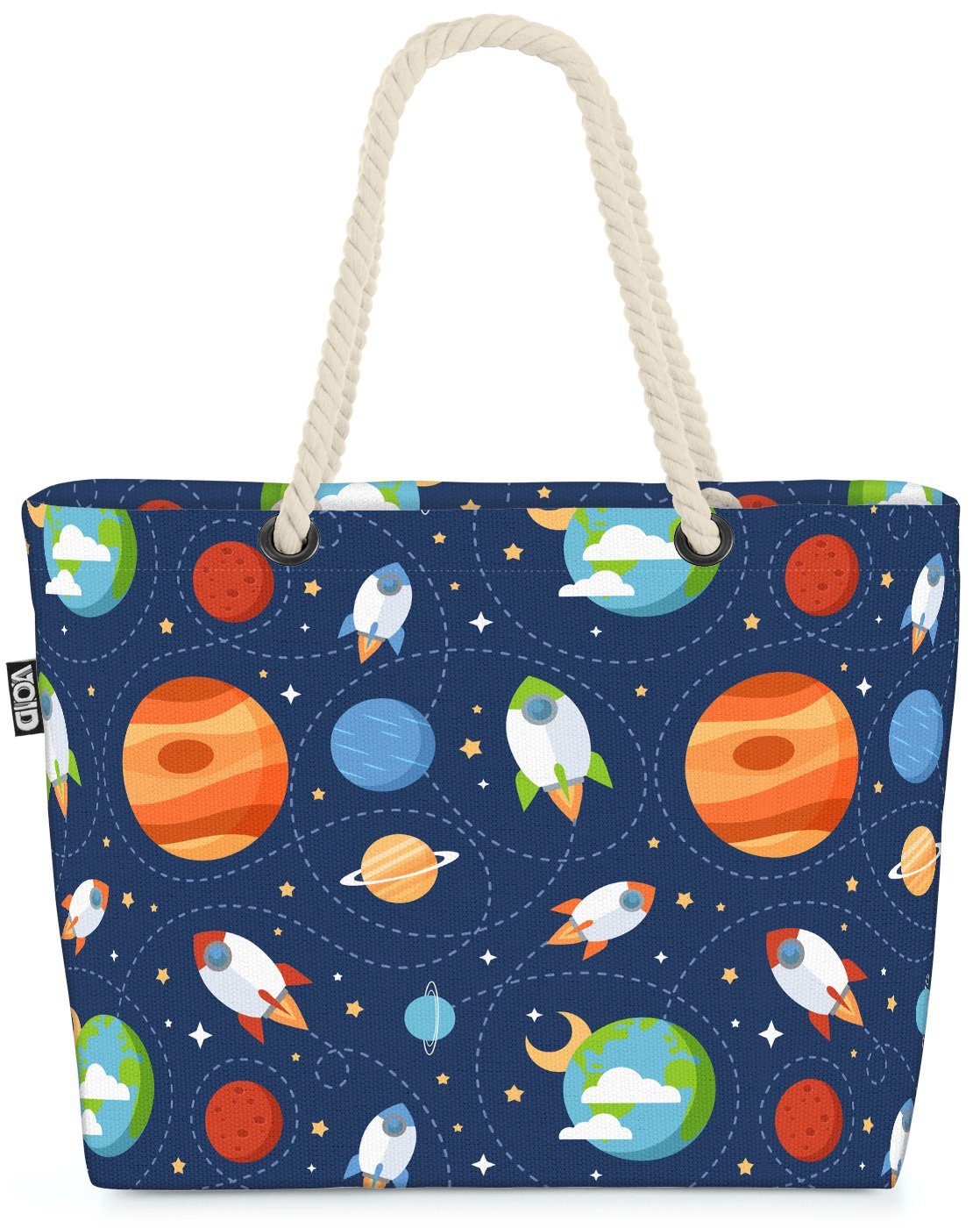 Strandtasche All Bag VOID Astronaut Space Sterne Beach (1-tlg), Kinder Planeten Weltraum Raumschiff Kinder
