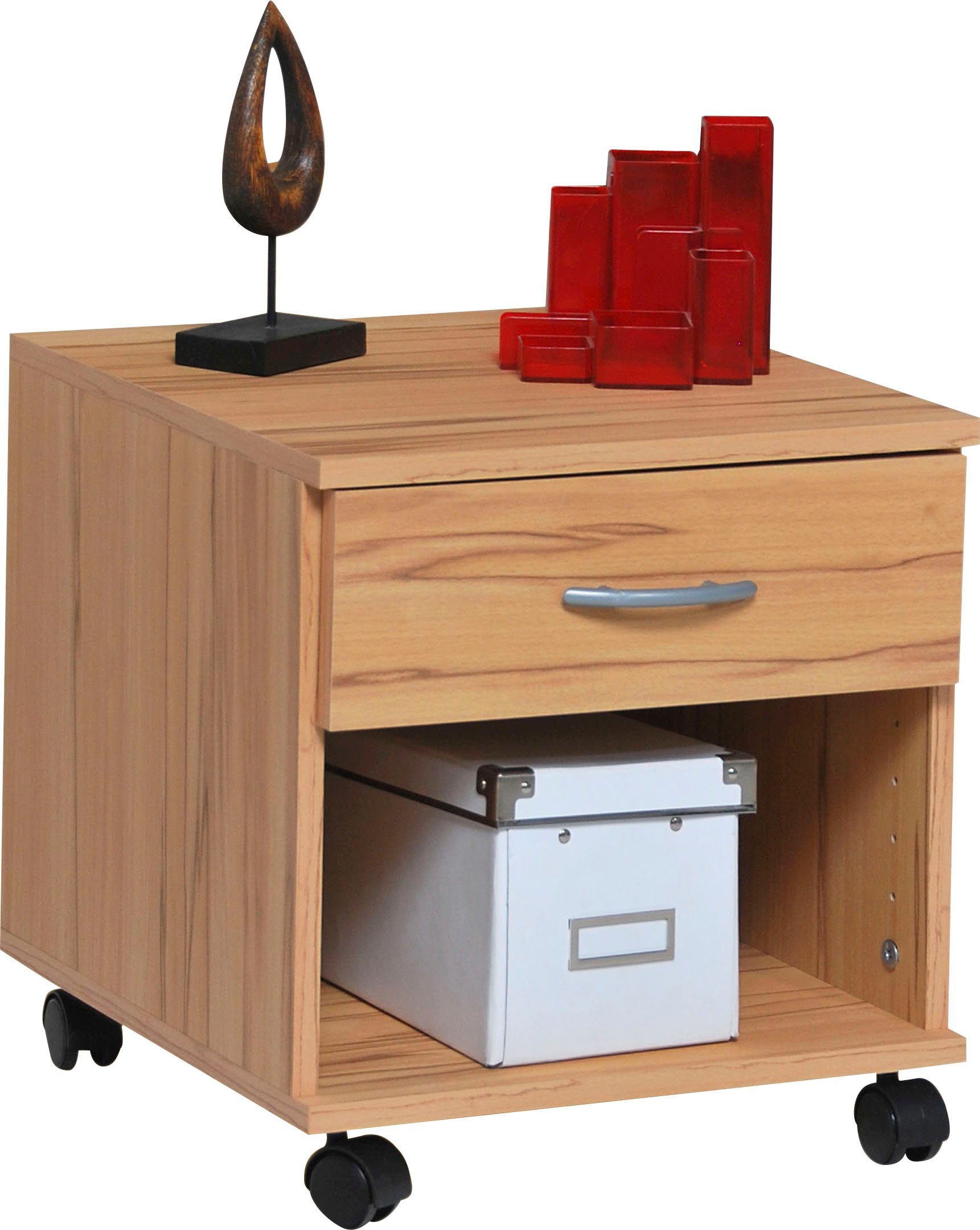 VOGL Möbelfabrik Rollcontainer Barrie, Bürocontainer, Nachtschrank, (1 St), Ausführungen mit/ohne Schubladen, Höhe 41 cm, Made in Germany