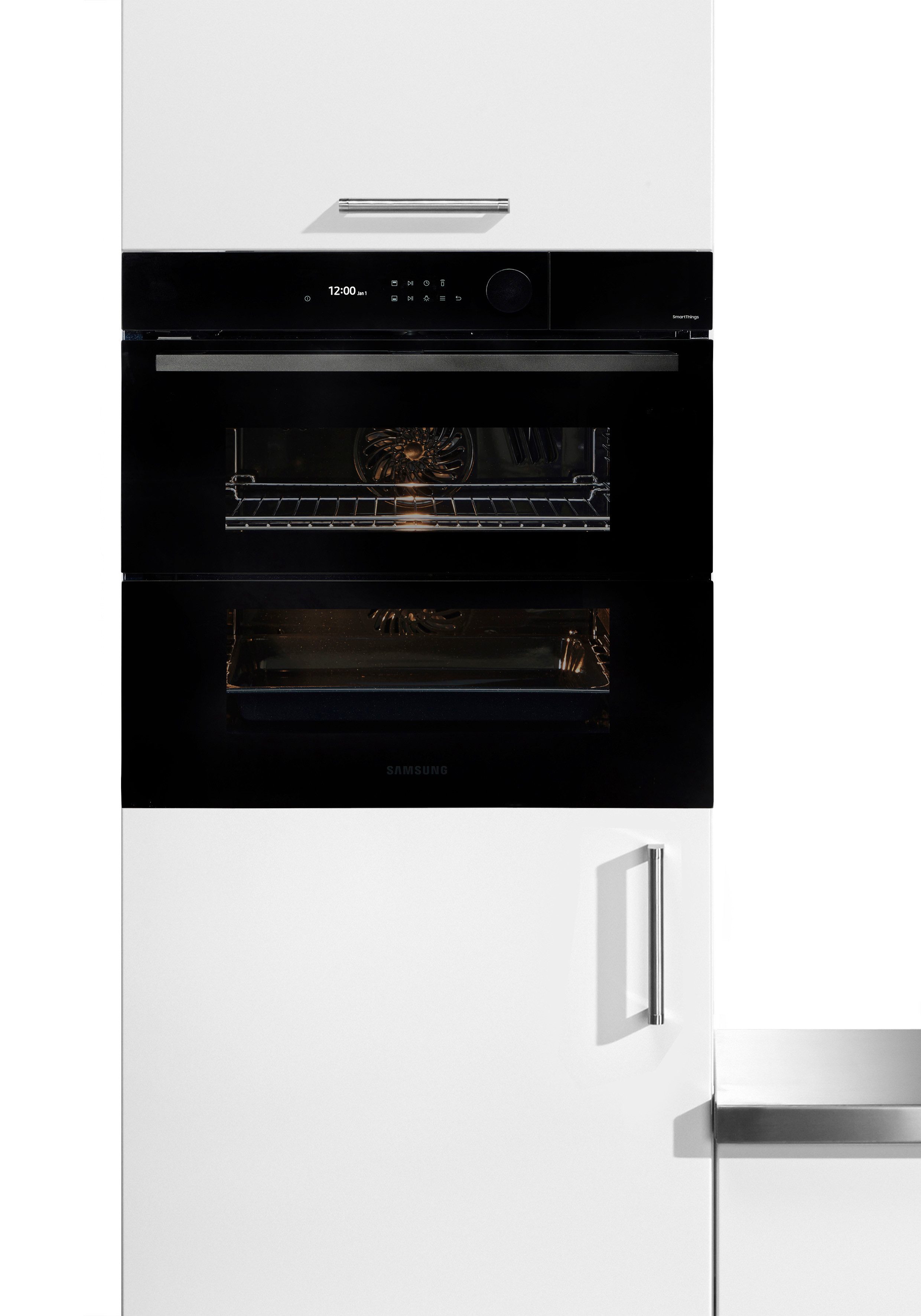 Samsung Pyrolyse Backofen Serie 5 NV7B5775XDK, mit 1-fach-Teleskopauszug, Pyrolyse-Selbstreinigung, Dual Cook Flex – Ein Ofen. Zwei Garräume. Flexible Tür.