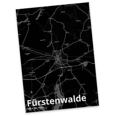 Mr. & Mrs. Panda Postkarte Fürstenwalde - Geschenk, Dorf, Geschenkkarte, Stadt, Dankeskarte, Ans