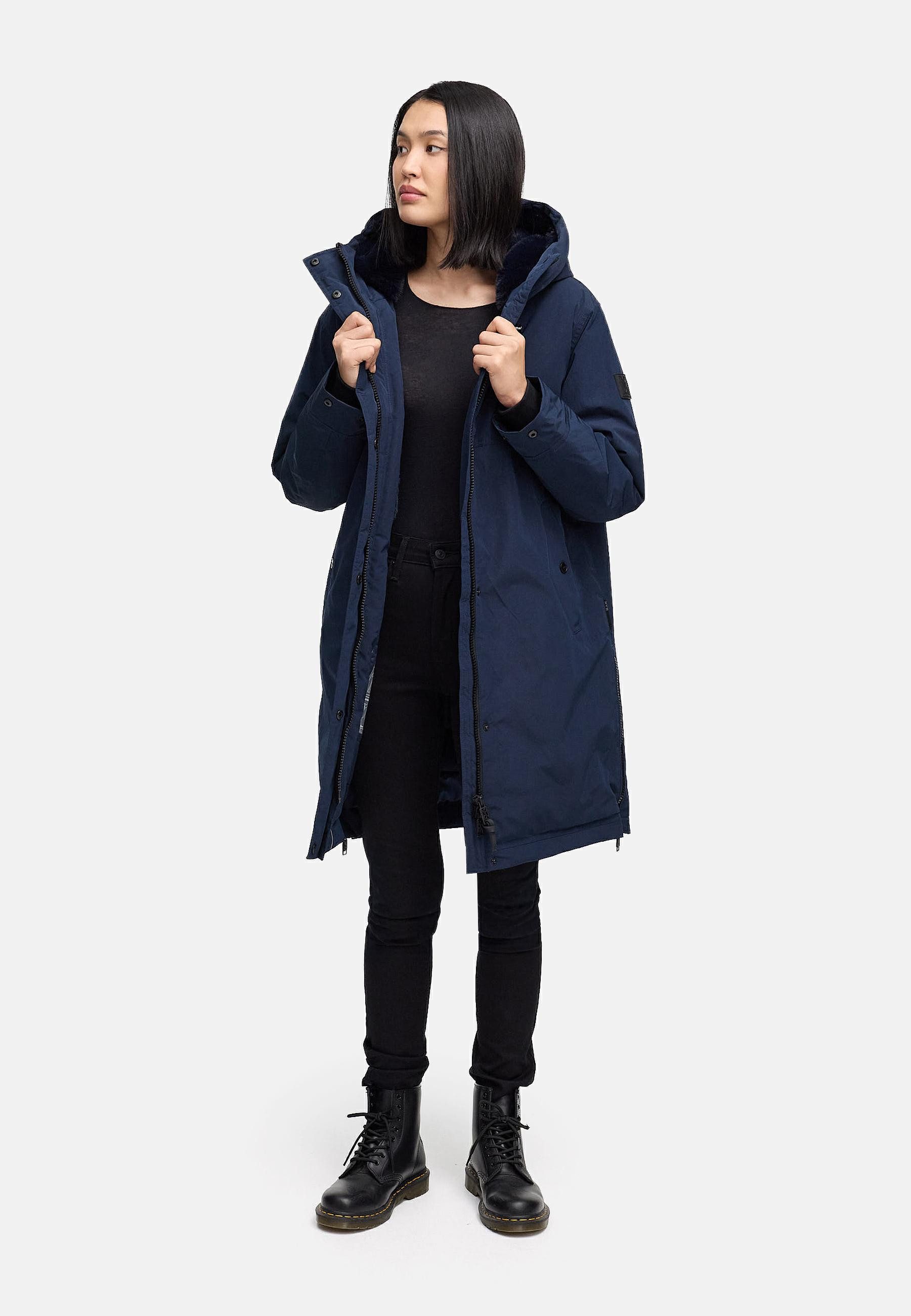 Navahoo Wintermantel Hageltanz 14 Warmer Damen Kurzmantel mit Kapuze