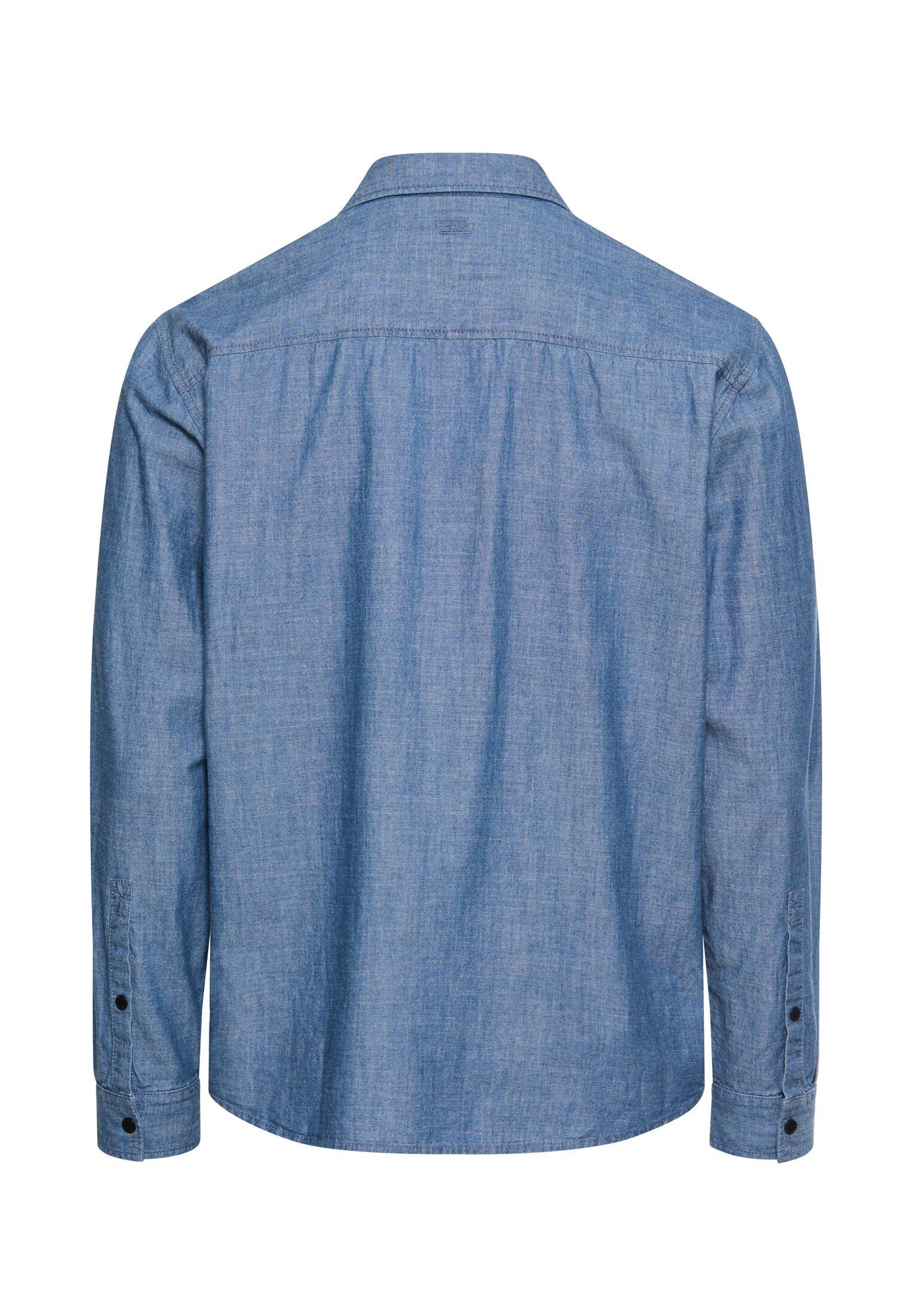 camel active Langarmhemd aus reiner Baumwolle Langarm Kentkragen Kentkragen günstig online kaufen