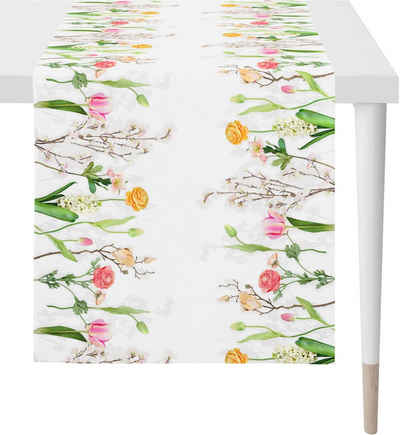 APELT Tischläufer 6817 SPRINGTIME, Frühjahrsdeko, Frühling (1-tlg), mit Blumenmotiv, Digitaldruck