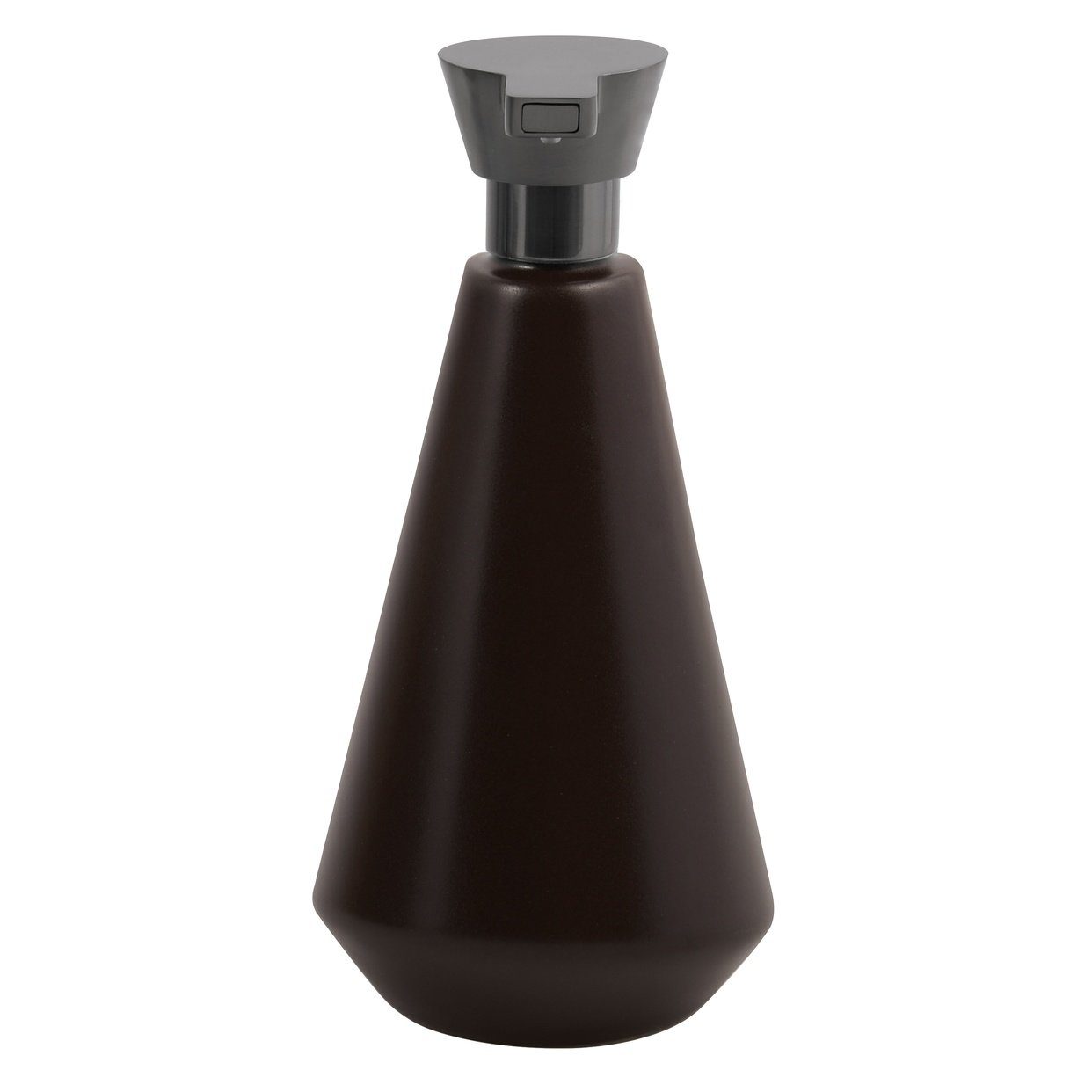 spirella Seifenspender Elements ESSOS, Hochwertiger Premium Seifenspender - spirella® Elements, Keramik Made in Portugal, Edelstahl matt brushed, 500 ml, individuelle Ästhetik, coffee braun