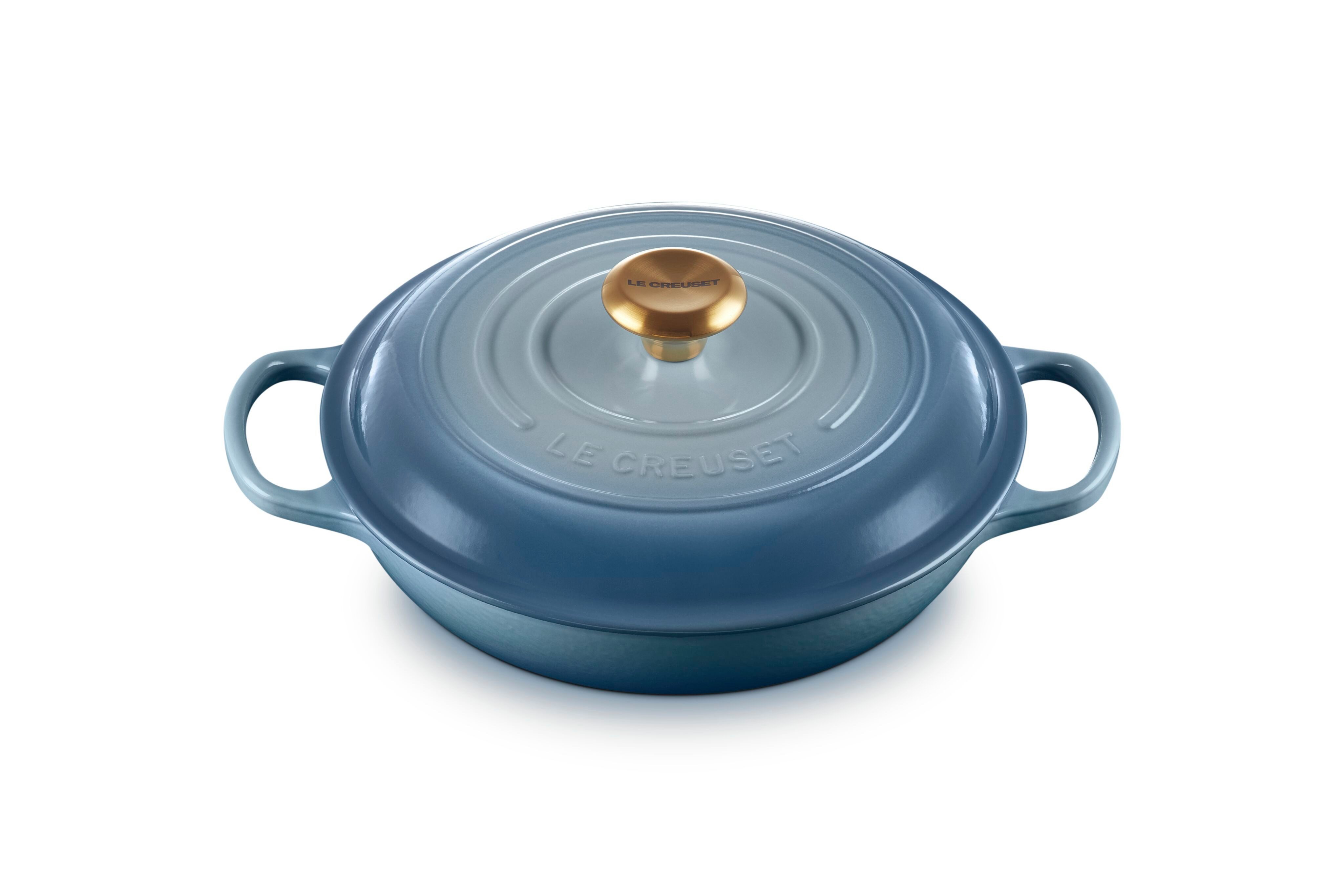 LE CREUSET Bratentopf Gourmet-Profitopf, Gusseisen, Rund, Ø 26 cm, 2,2 l, Chambray, 21180264344441