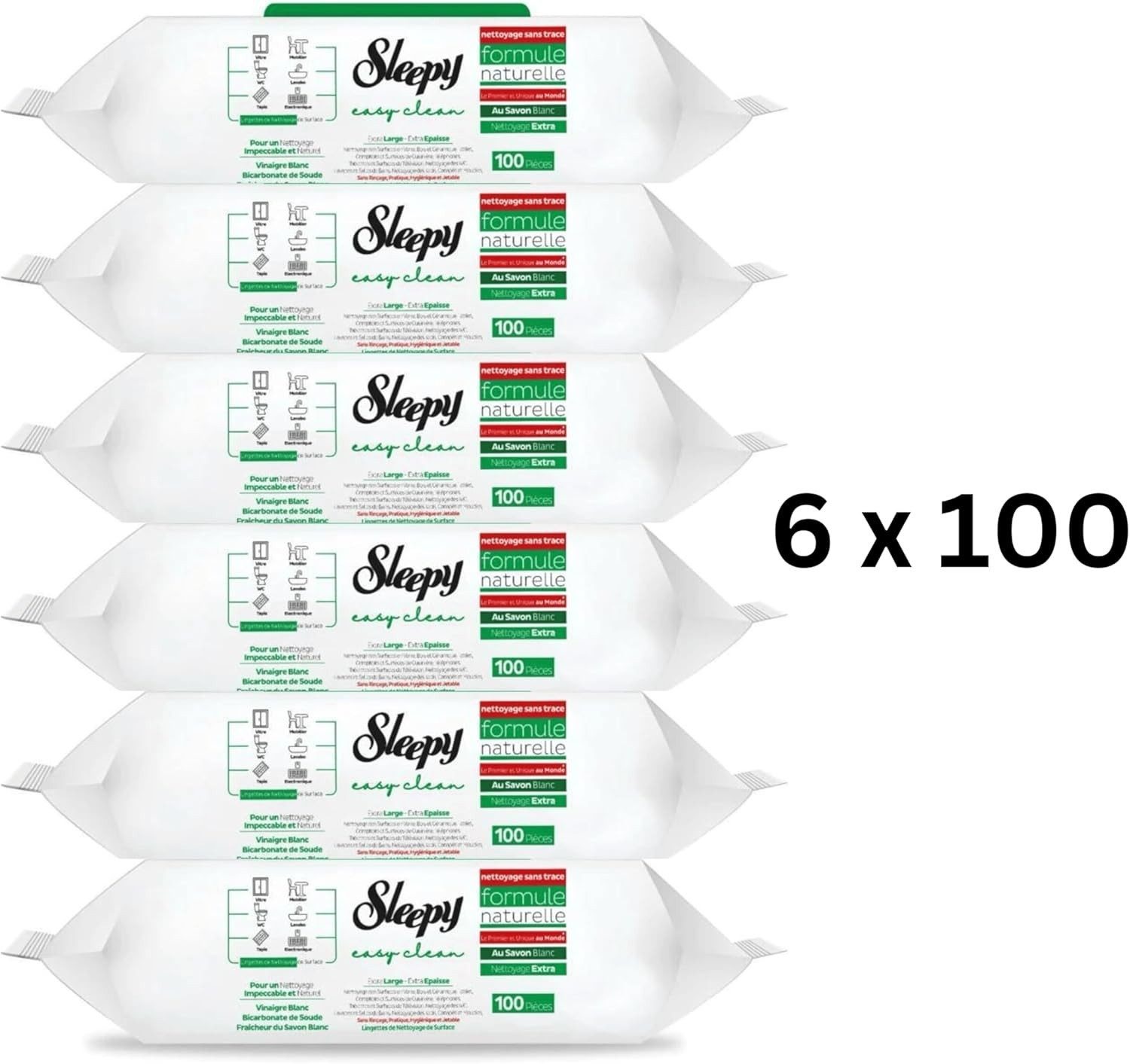 Uzman Sleepy Easy Clean im Set Reinigungstücher Feuchttücher Reinigung Reinigungstücher (Fusselfrei – hinterlässt keine Rückstände, Reißfest, Saugstark)