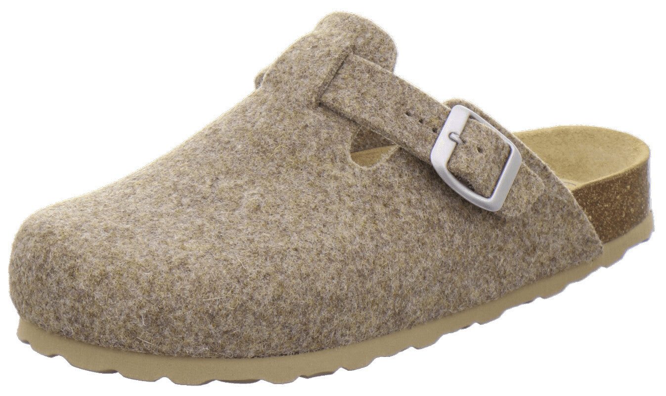 AFS-Schuhe Damen Filz Hausschuh im Clog-Stil mit Fußbett, Made in Germany
