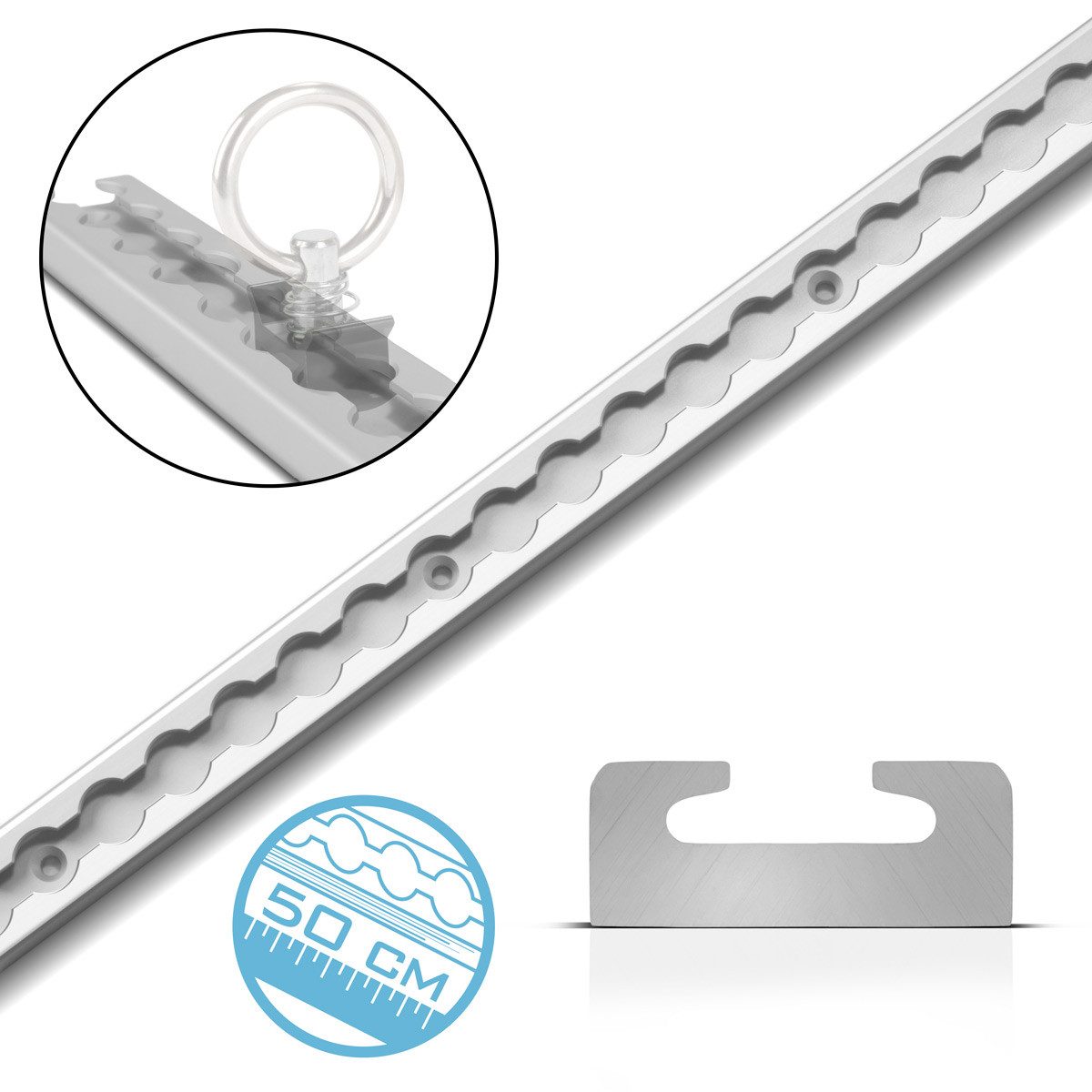 Spanngurt Zurrschiene 50 cm Airlineschiene Befestigungs-