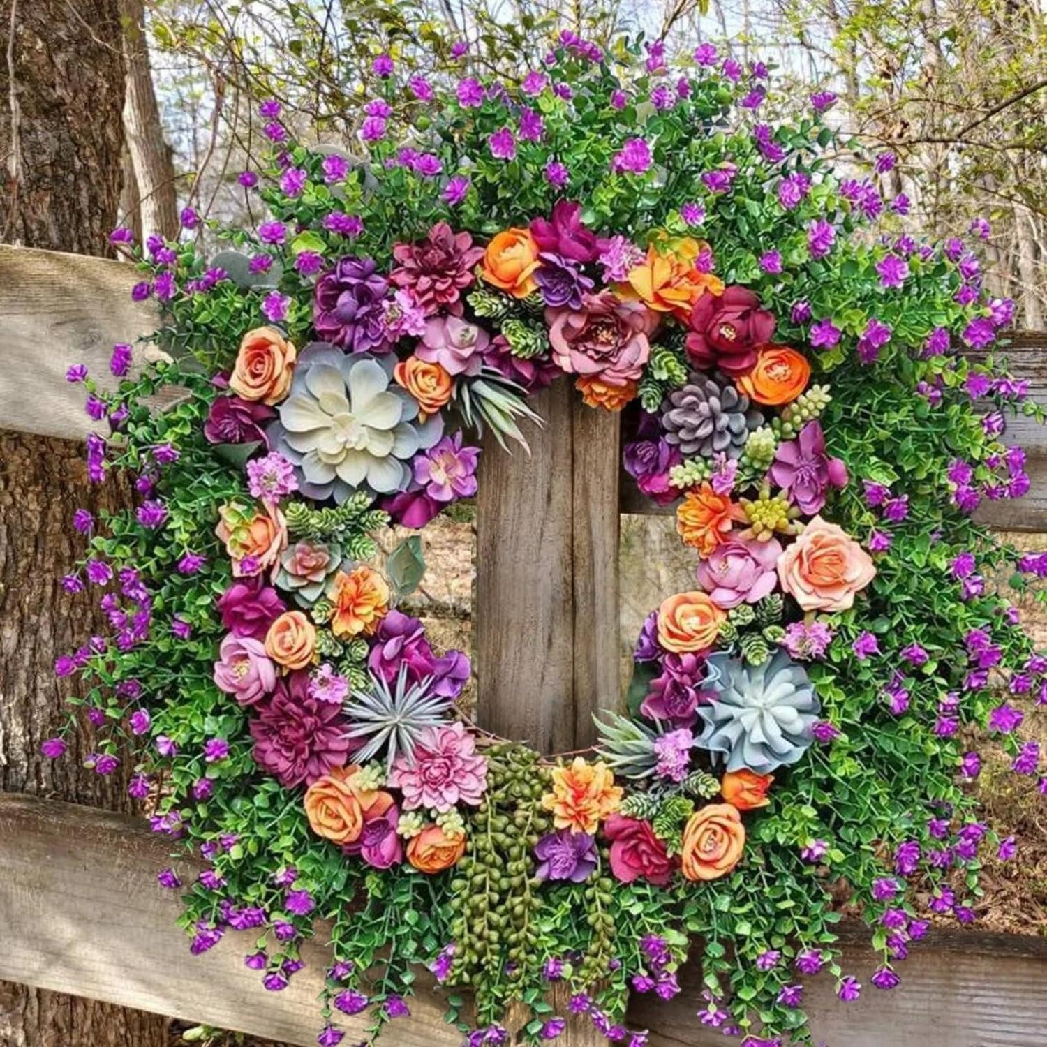 LuxusKollektion Dekokranz Türkranz 50cm Frühling Sommer Kunstblumen Grün