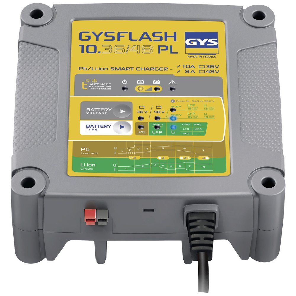 GYS GYS GYSFLASH 10.36/48 PL 027060 Automatikladegerät 36 V, 48 V Autobatterie-Ladegerät
