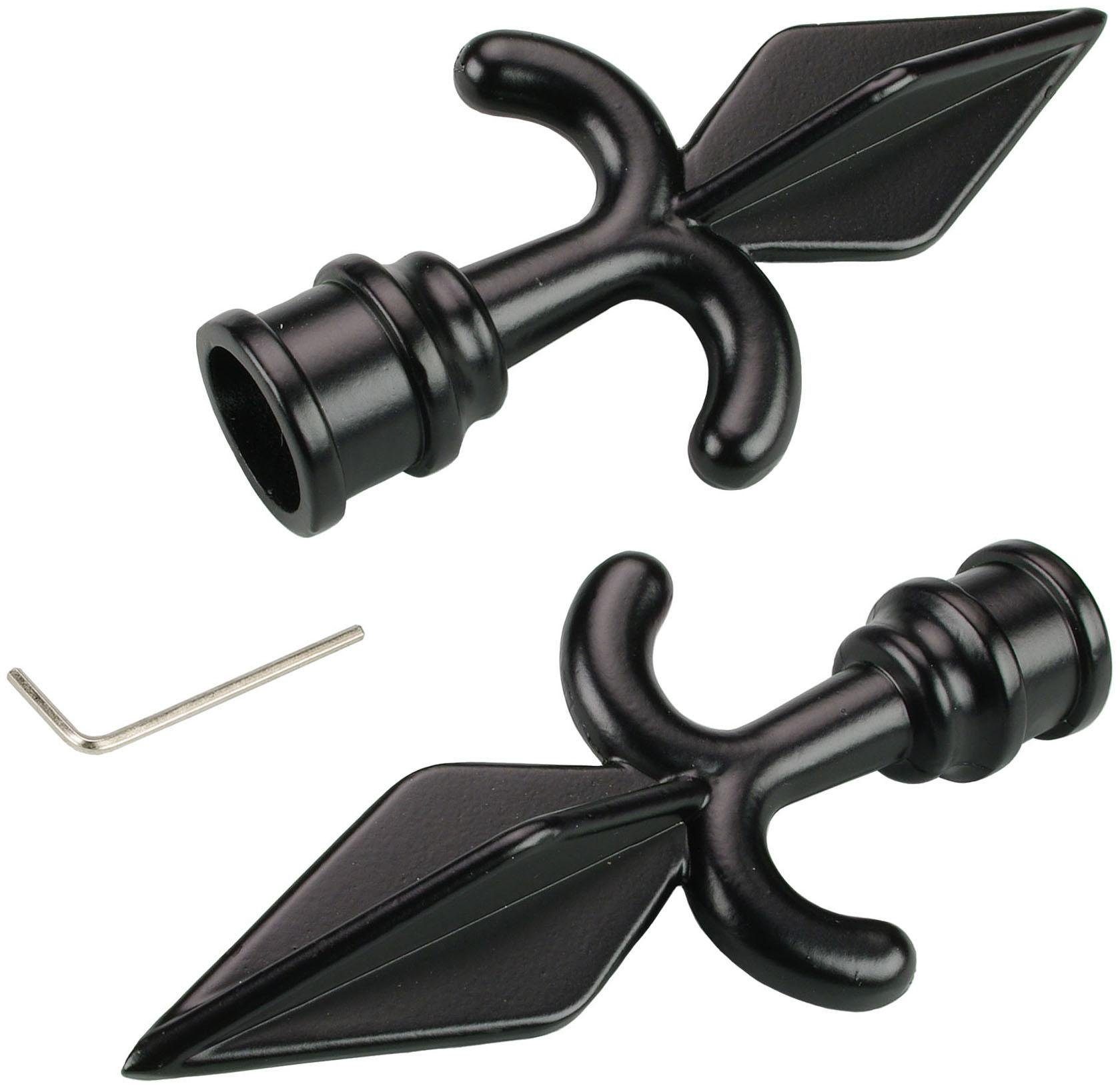 Gardinenstangen-Endstück Amor, Liedeco, Gardinen, (Set, 2-St), für Gardinenstangen Ø 16 mm schwarz