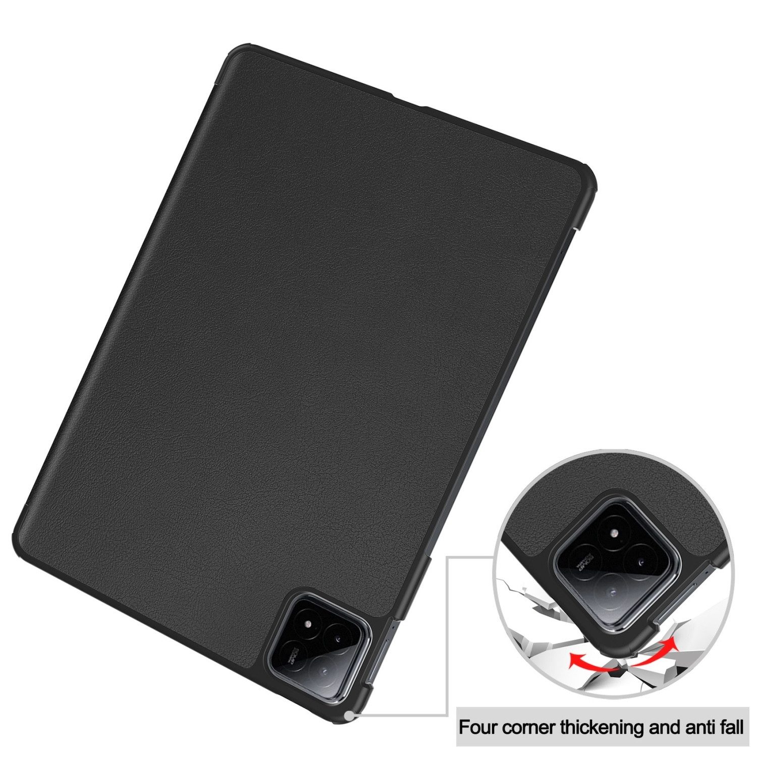 Wigento Tablet-Hülle Für Xiaomi Pad 6S Pro 12.4" 3folt Wake UP Smart Cover Tasche Schutz