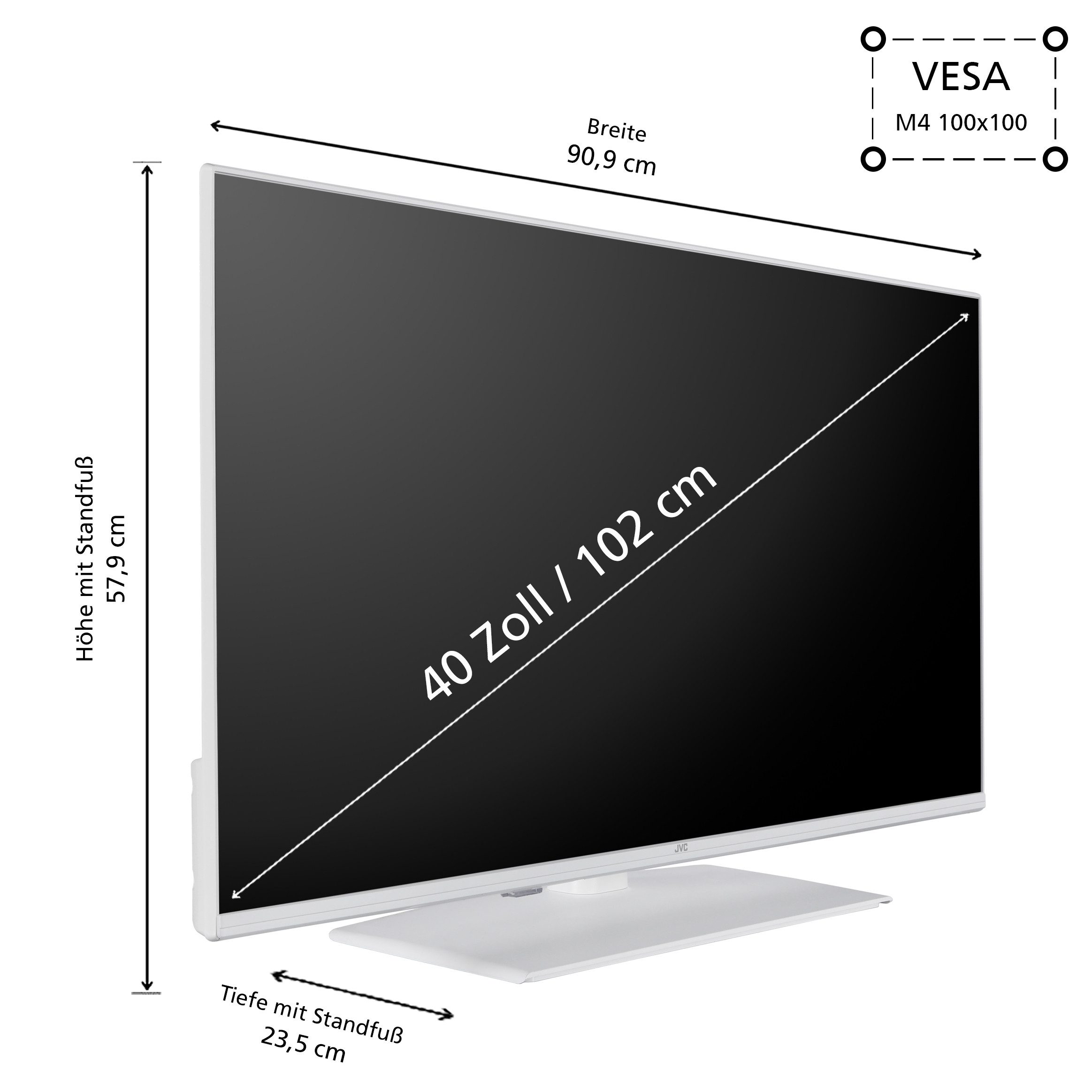 JVC LT-40VF5355W LCD-LED Fernseher (102 ...