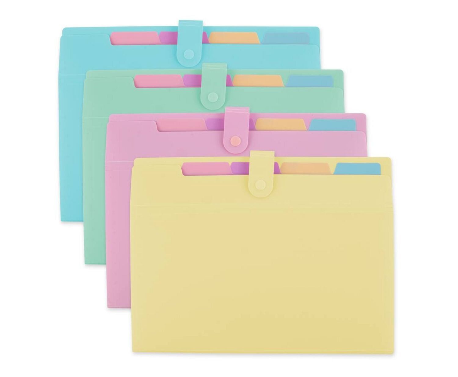 STYLEX Schreibmappe Dokumentenmappe A4 PP 5 Fächer Macaron