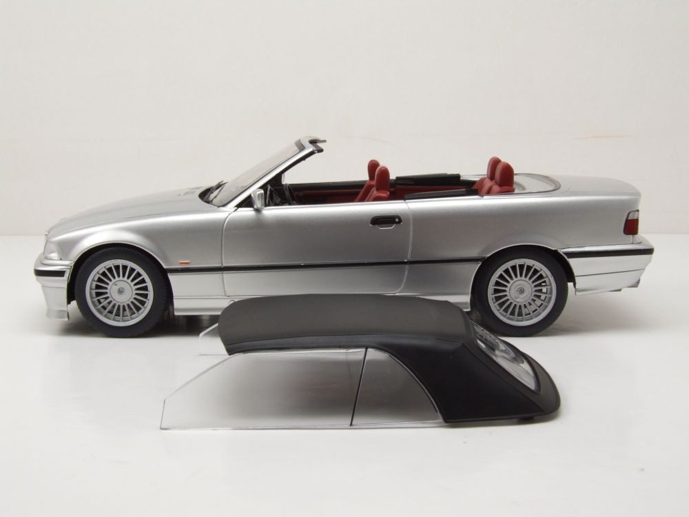 MCG Modellauto BMW Alpina B3 3.2 Cabrio E36 1996 silber, Maßstab 1:18