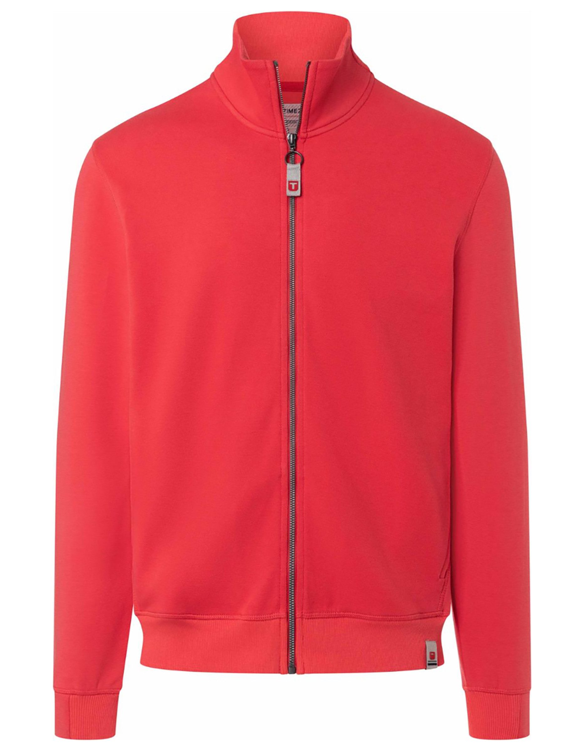 TIMEZONE Blouson Indoor Tech Jacket Sweatjacke Regular für Herren Baumwolle Regulär geschnitten Fit Stehkragen unifarben wärmend