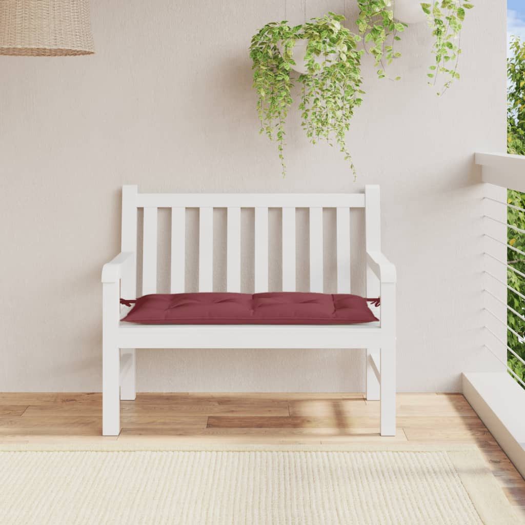 vidaXL Sitzauflage Gartenbank-Auflage Melange Weinrot 100x50x7 günstig online kaufen