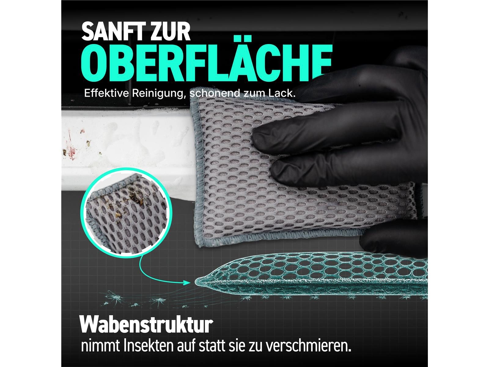 Wizard of Gloss Reinigungsschwamm Wizard of Gloss Insektenschwamm Set 6er Pack