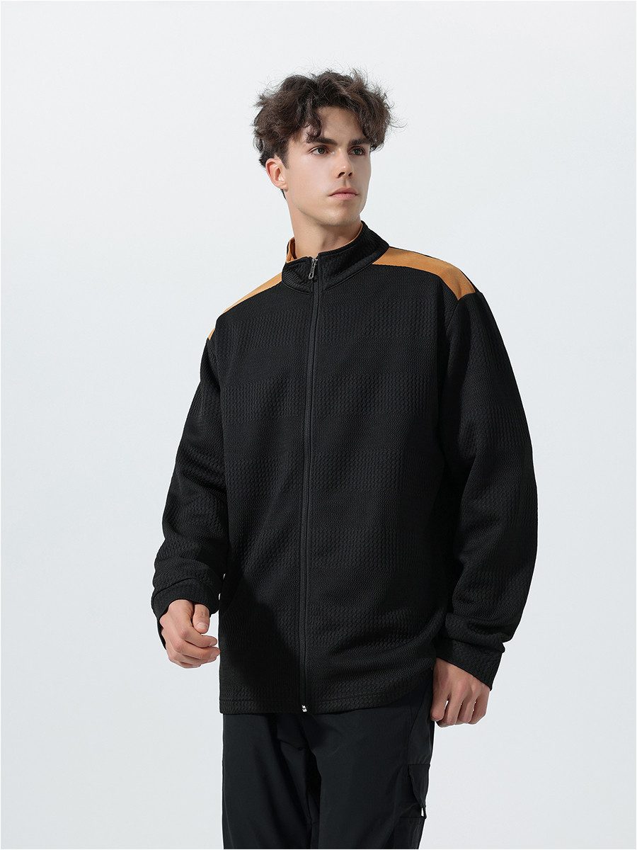 YOUTHUP Cardigan Herren Jacquard Jacke Übergangsjacke