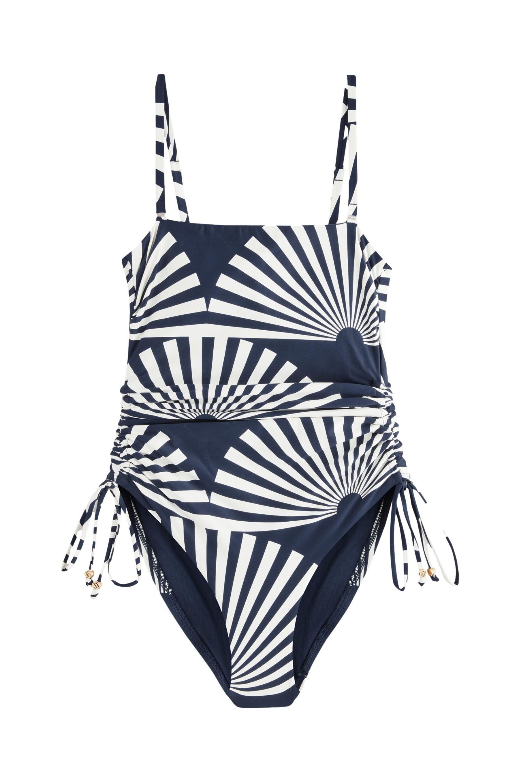 Next Badeanzug Bauchformender Bandeau-Badeanzug mit Beinrüschen günstig online kaufen