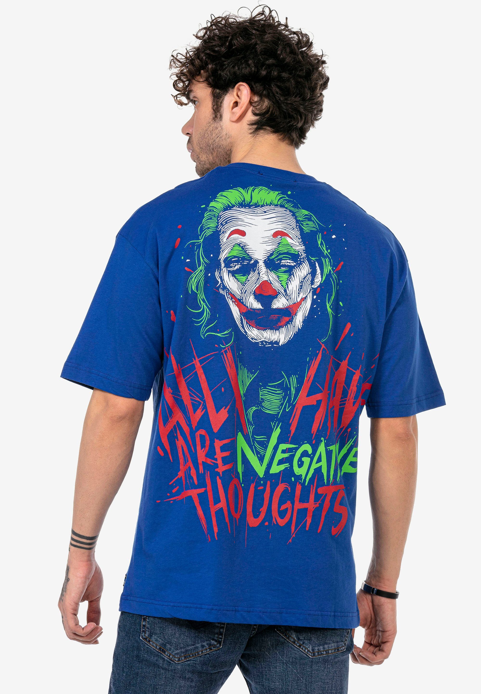 RedBridge T-Shirt Keynes großem mit blau Joker-Motiv Milton