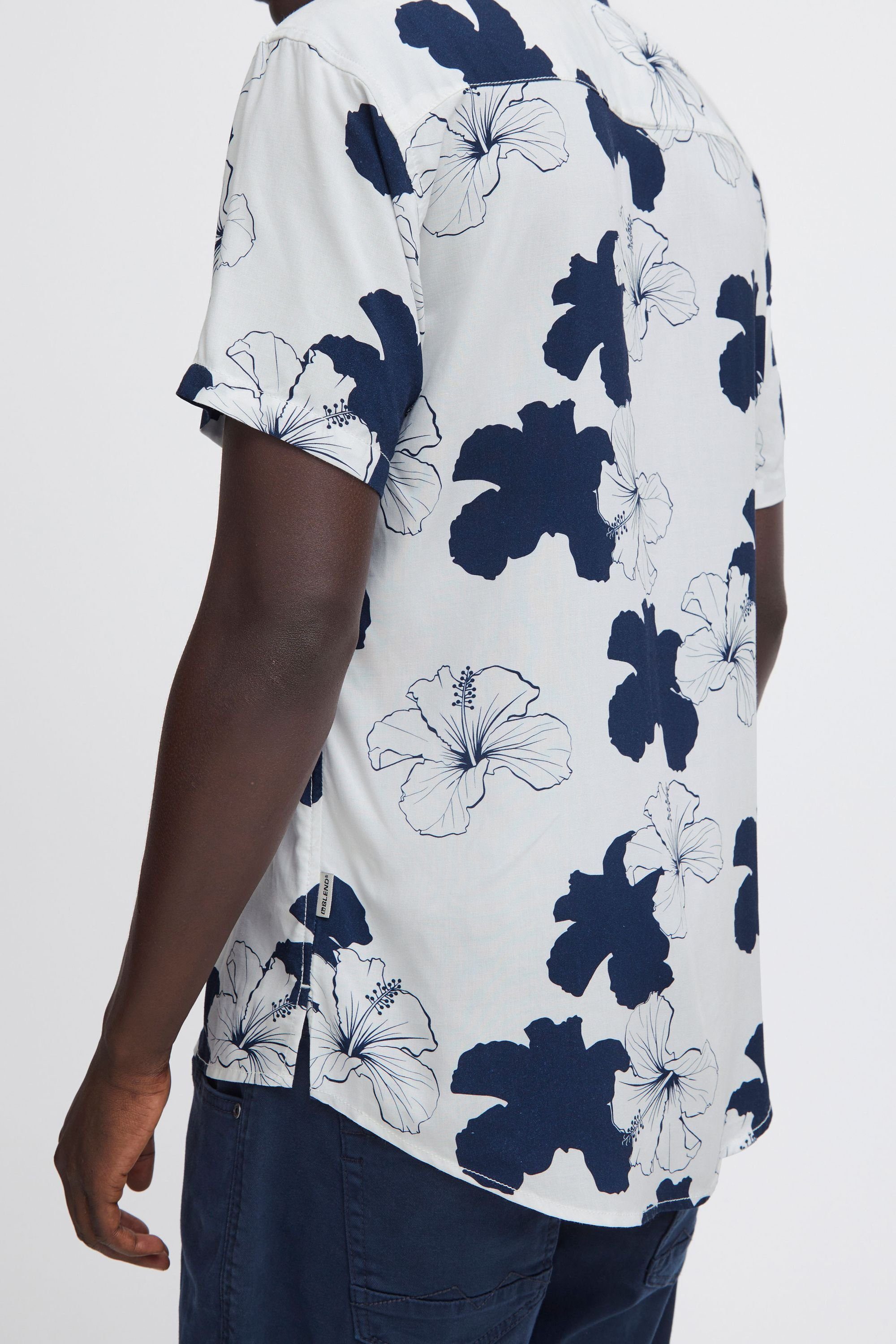 Blend Kurzarmhemd BHShirt Lässiges florales Kurzarmhemd