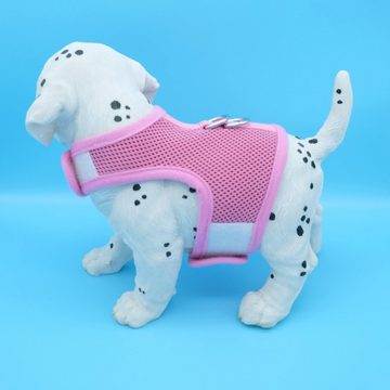 Alvonja Hunde-Geschirr Hundegeschirr kleine, mittlere, große Hunde Welpen Mesh rosa, Polyester, verstellbar, verschiedene Größen