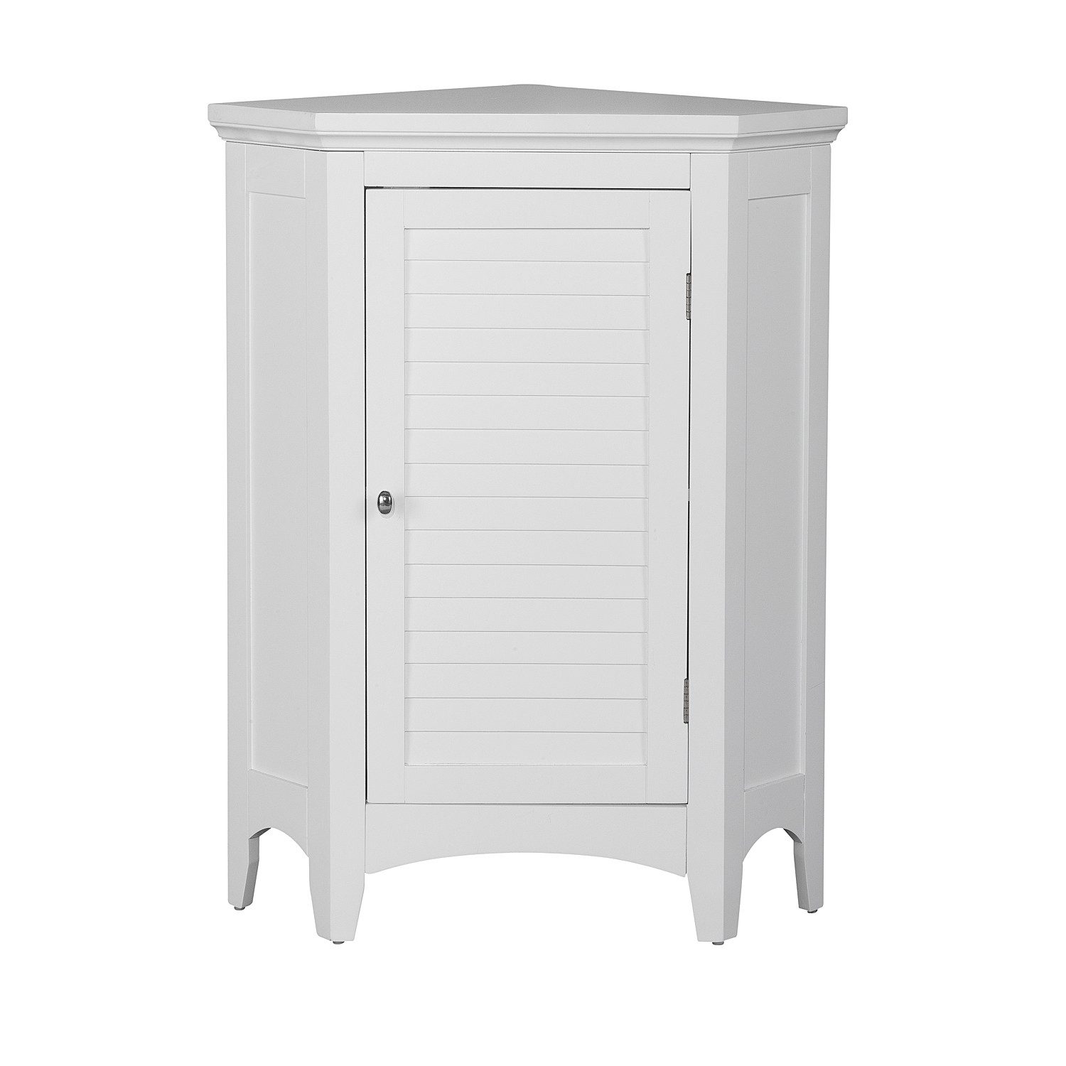Teamson Home Hochschrank Eckschrank freistehend aus Holz weiß 81x64 cm