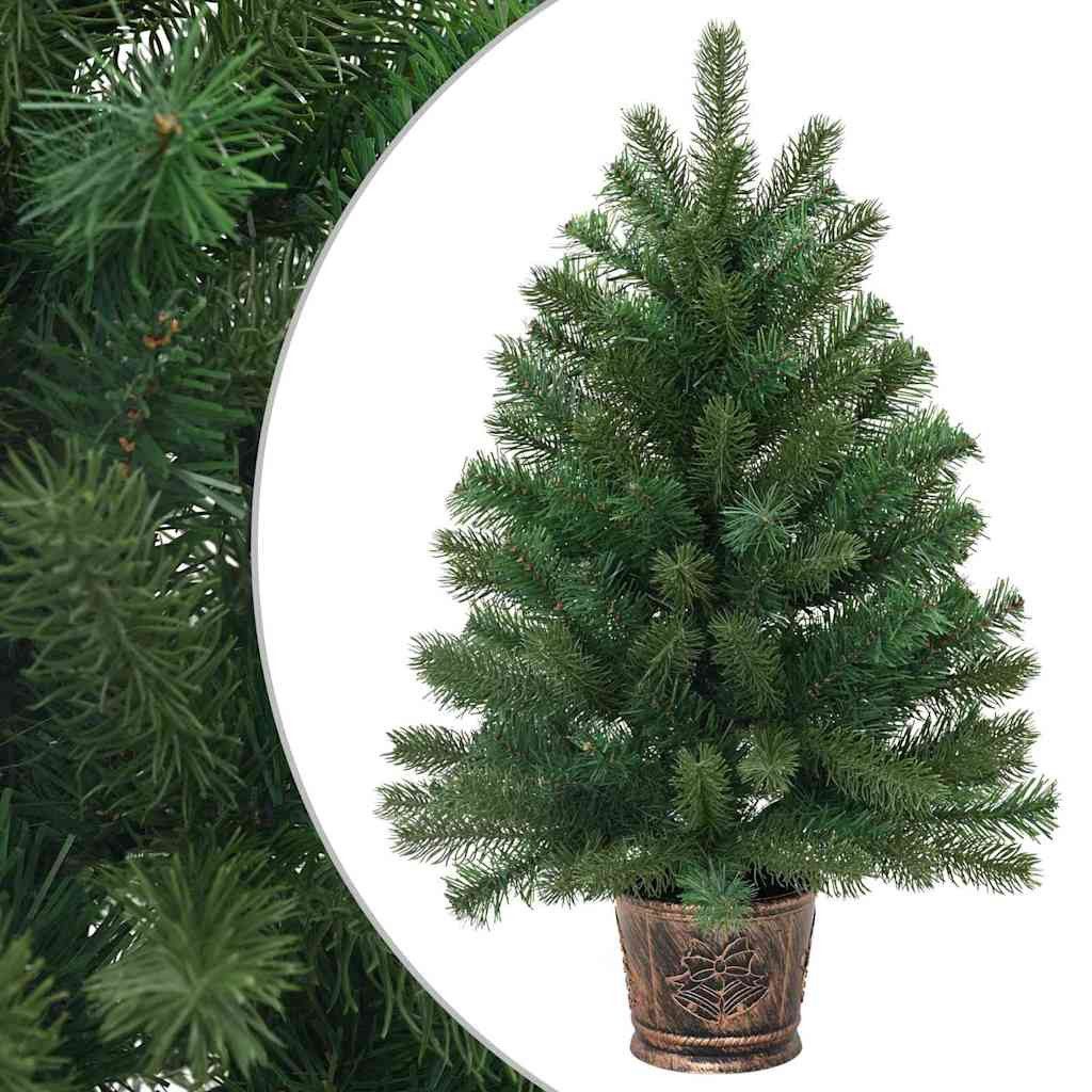 vidaXL Künstlicher Weihnachtsbaum Künstlicher Weihnachtsbaum Grün 75 cm PVC, PE und Stahl