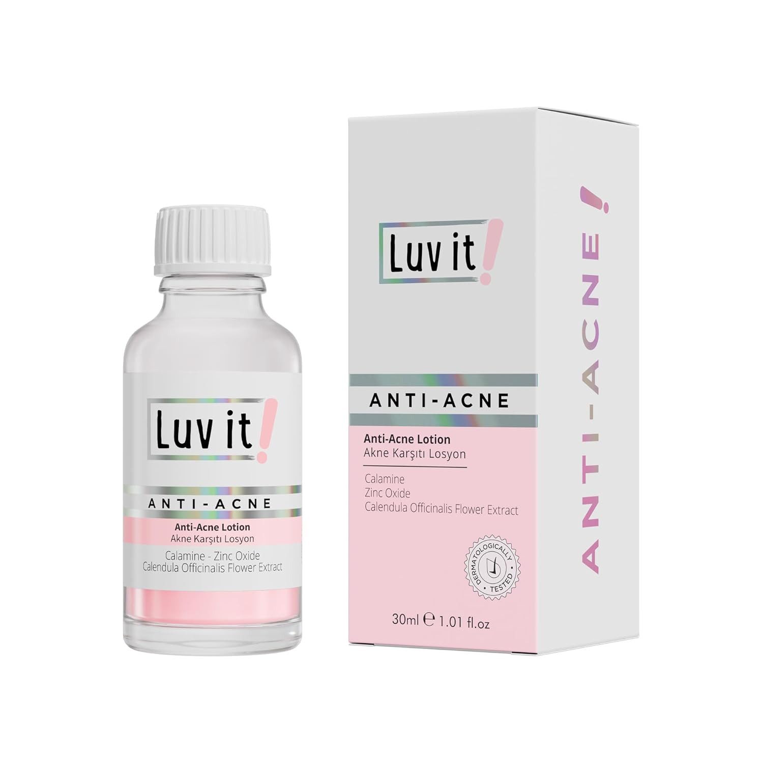 Luv it! Gesichtspflege Anti-Akne Nachtlotion Salicylsäure, Zinkoxid & Calamin, S